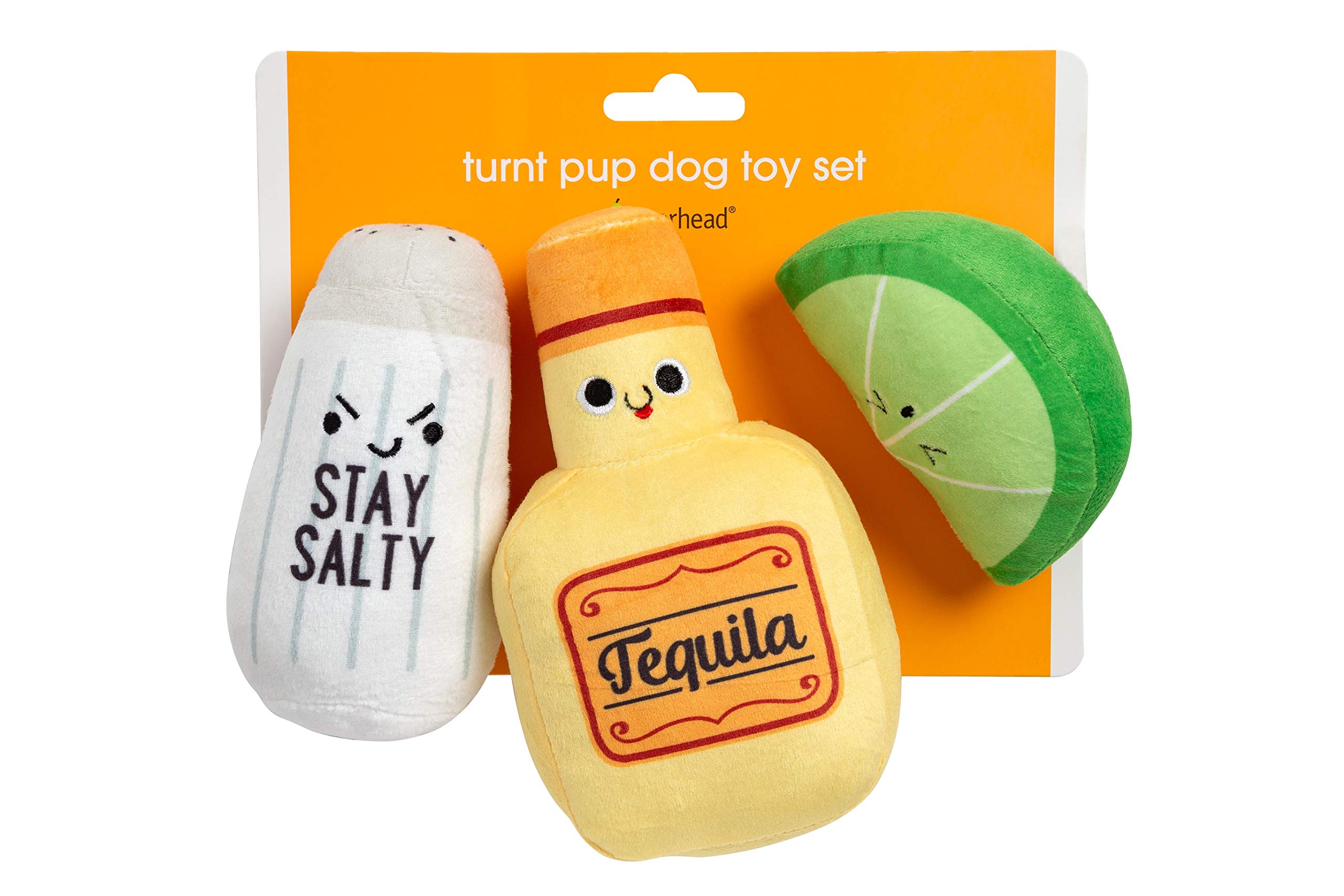 Pearhead Plush Squeaker Dog Toys & Cat Teaser Toys Set - Interactive Pet Play Toys for Dogs and Cats - Perfect for Training, Bonding & Playtime at Home or Outdoors