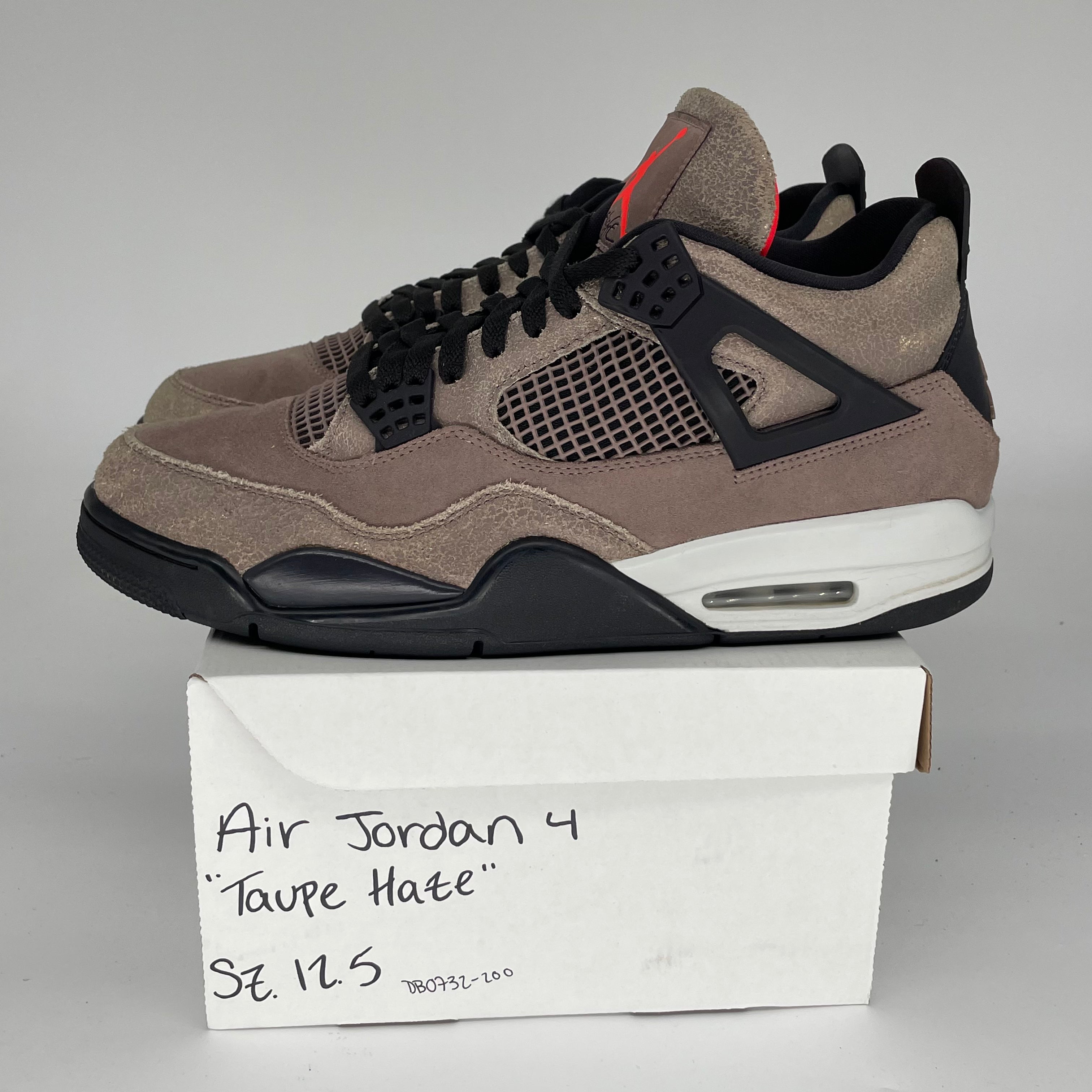 AIR JORDAN 4 TAUPE HAZE Men's Sneakers - Size 12.5 (DB0732-200) - Retro Basketball Shoes for Casual Wear & Street Style