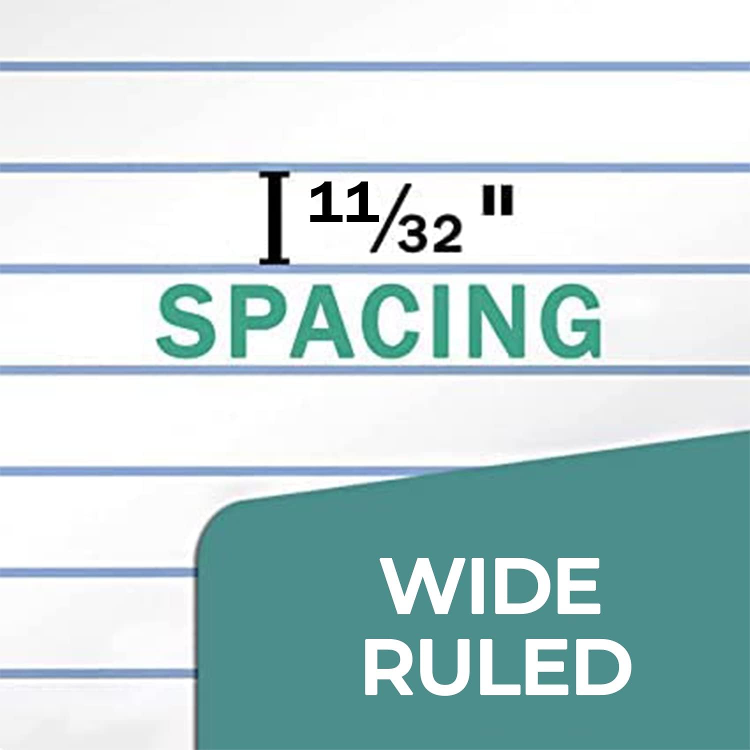 Premium Wide Ruled Loose Leaf Paper - 900 Sheets (6 Packs of 150) - 8