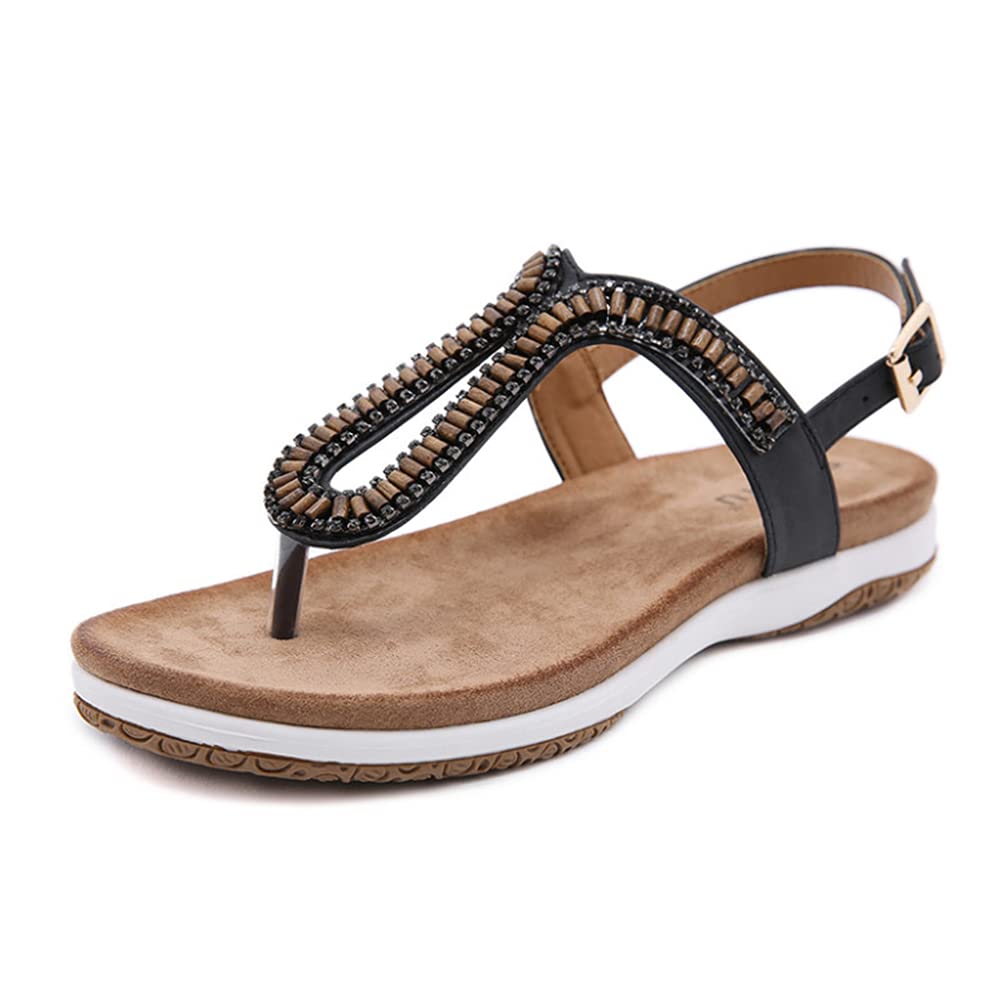 Vintage Women's Flip Flop Sandals with Soft Sole - Comfortable Summer Beach Sandals for Walking, Travel & Casual Outfits
