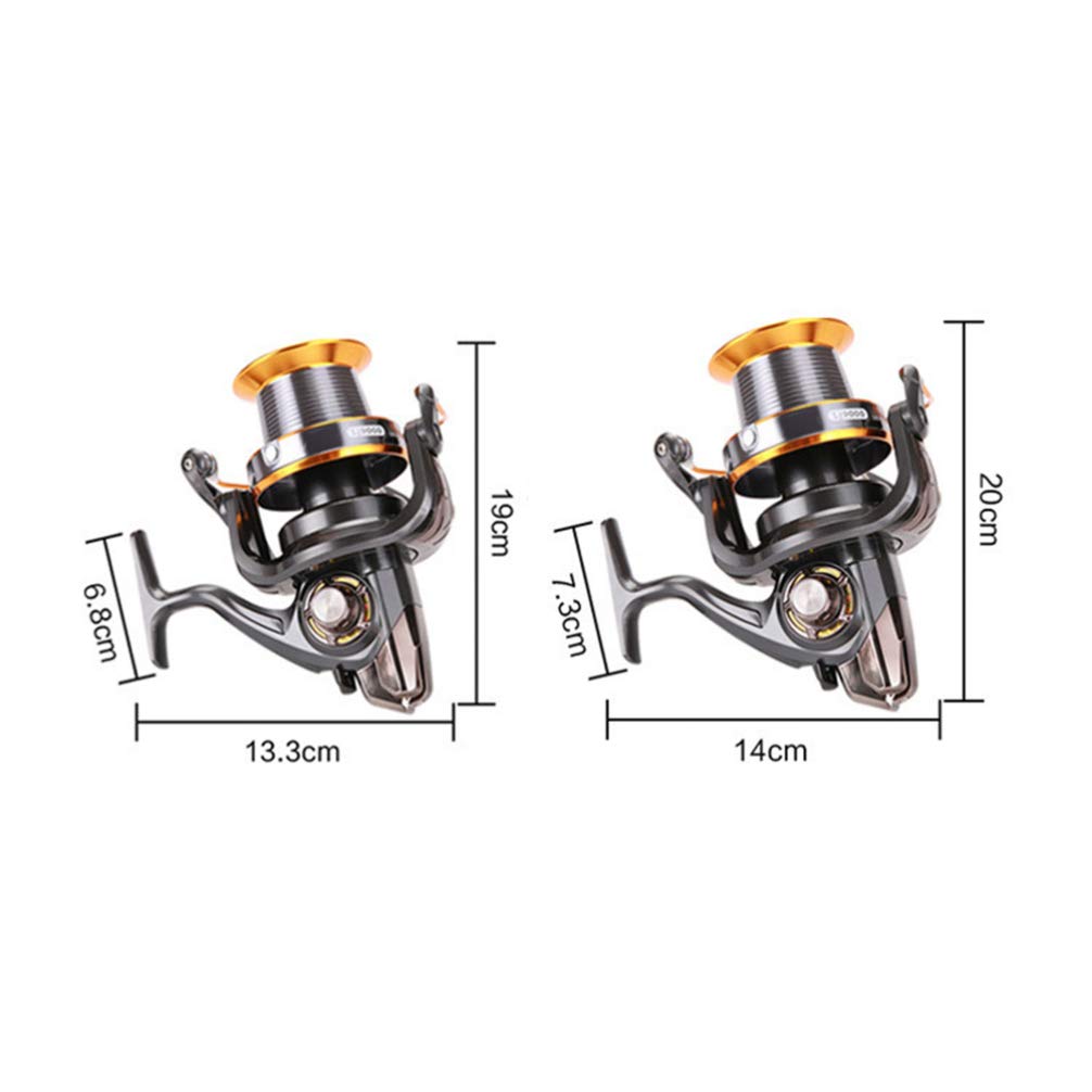 LIOOBO Baitcasting Reels - High Performance Metal Fishing Reel for Saltwater & Freshwater - Left & Right Hand Retrieve - 6000 Series - Ideal for Boat, Shore & Outdoor Fishing Adventures