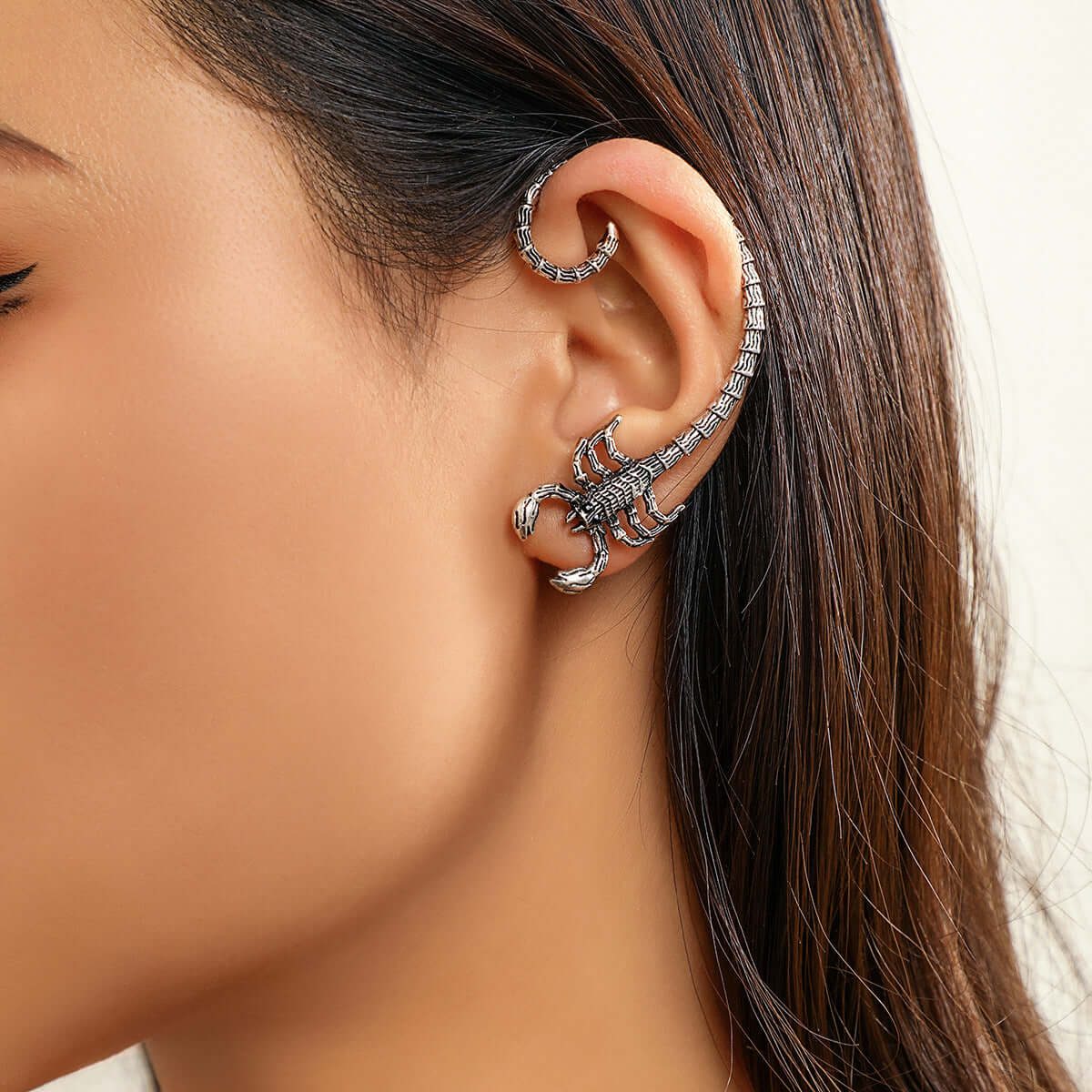 Edgy Scorpio Non-Pierced Ear Wrap Climber Earrings | Fashion Jewelry for Women | Perfect for Parties, Weddings & Everyday Wear | NZ2998