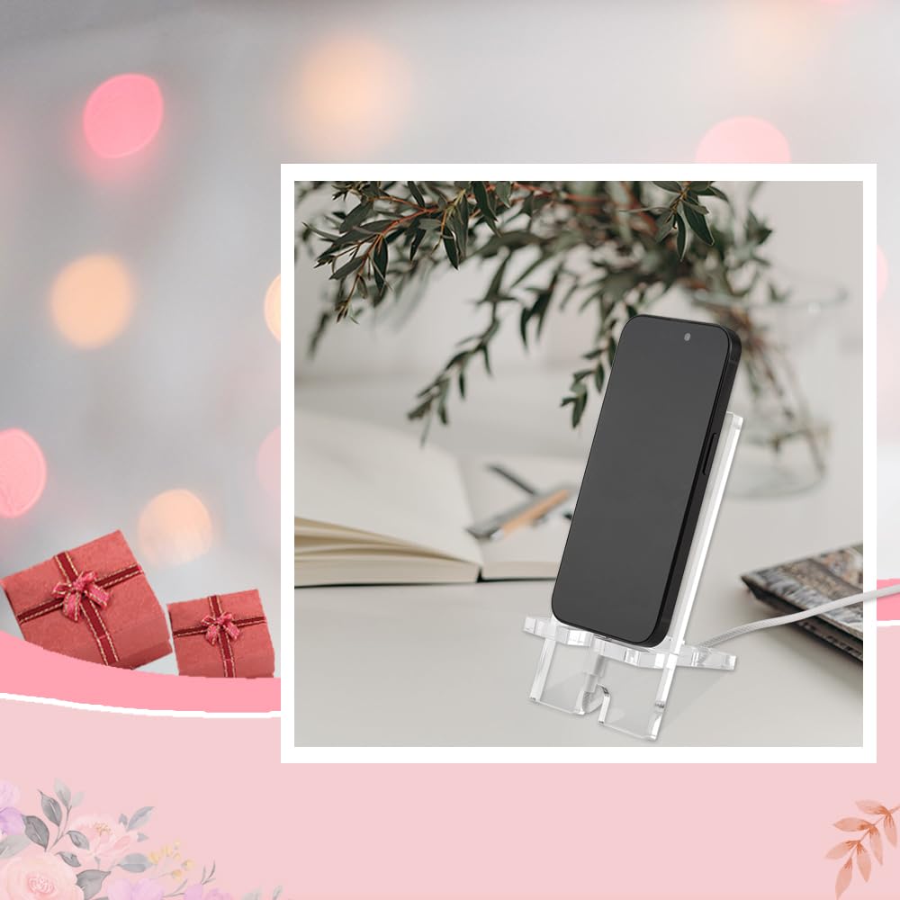 Funny Acrylic Phone Stand for Desk - Humorous Office Gift for Women, Men, Coworkers, Bestie, Sister & Brother - Perfect for Home, Office, Nightstand & Table Use - DX05