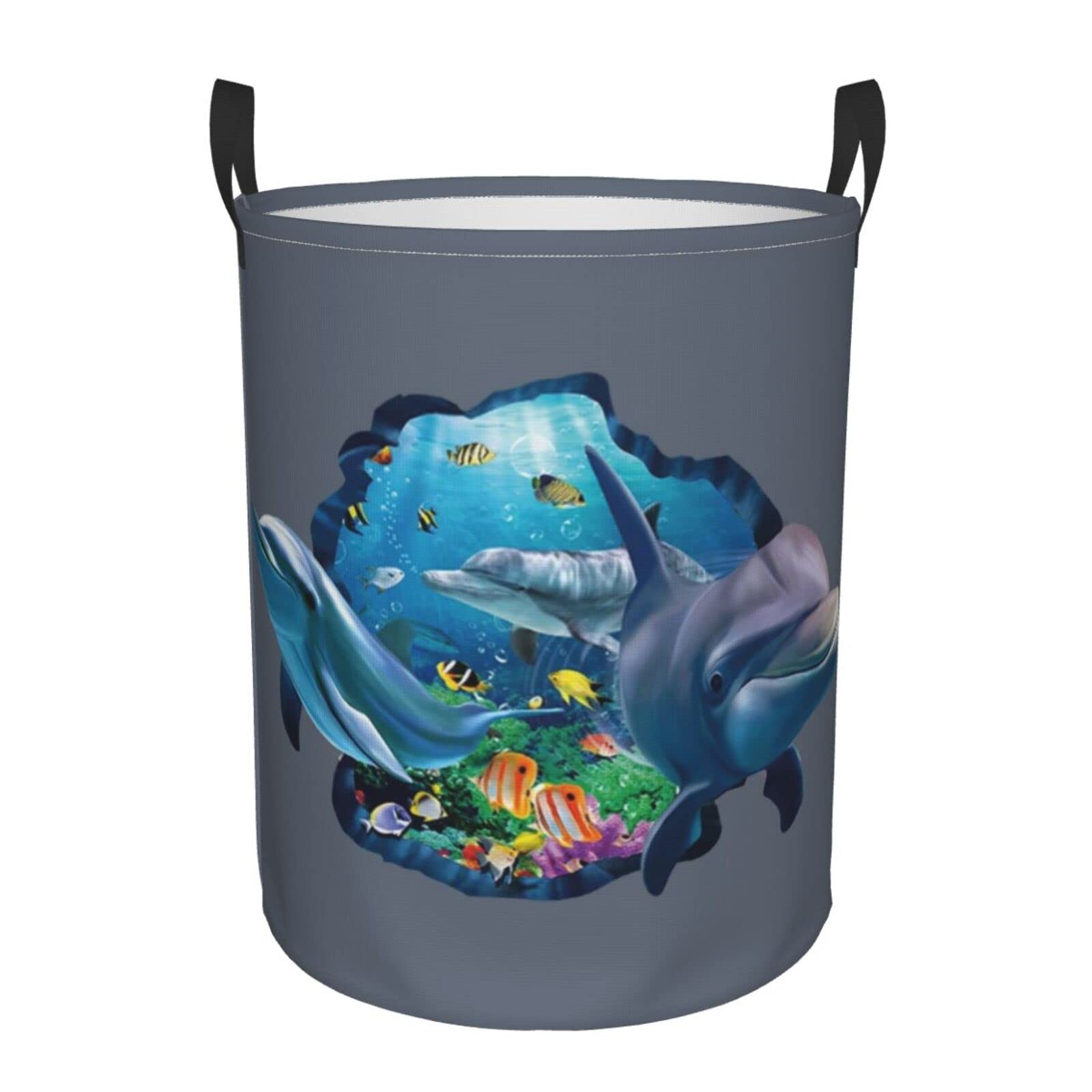 YINSING Collapsible Laundry Basket with Handle - Waterproof Fabric Hamper for Clothes, Toys & Storage - Foldable Medium Size Organizer for Bathroom, Bedroom & Kids Room - Perfect for Laundry, Toy Storage & Home Organization