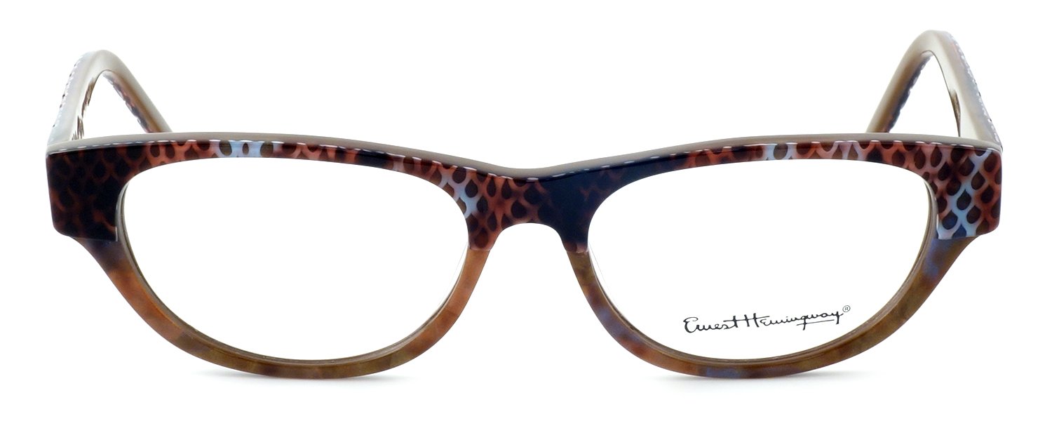 Ernest Hemingway Eyeglass Collection 4654 - Rose Snake Frame with Demo Lenses | Vintage Inspired Reading Glasses for Book Lovers & Literature Enthusiasts | Perfect for Reading, Collecting, and Gifting