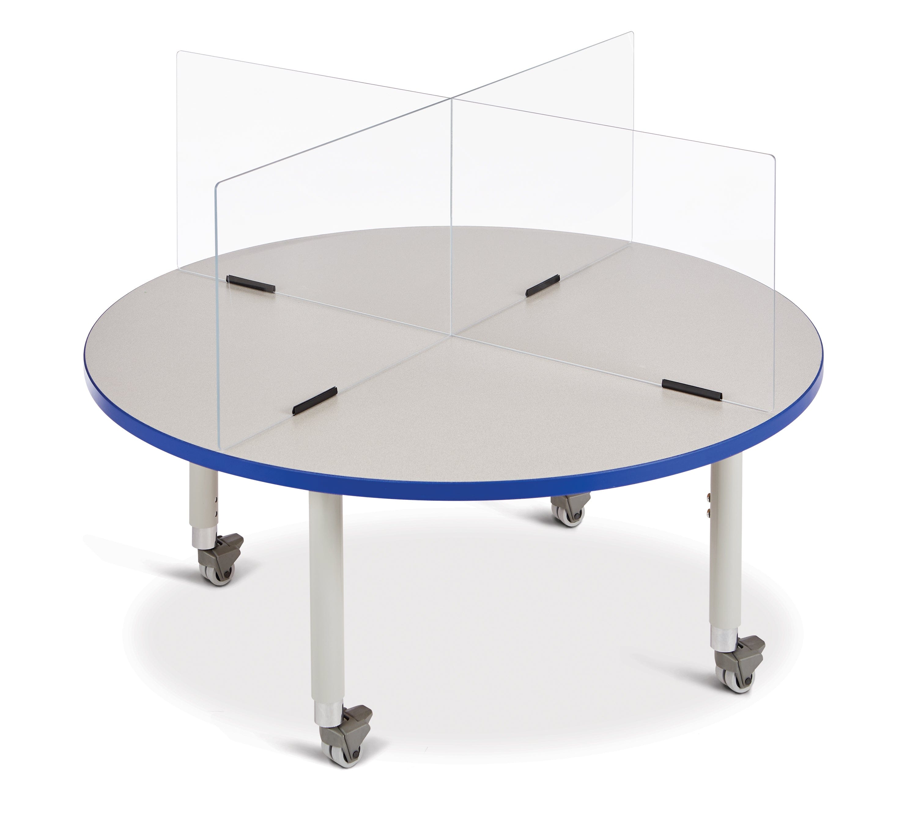 Clear Acrylic Table Divider Shields - Set of 4 (47.5