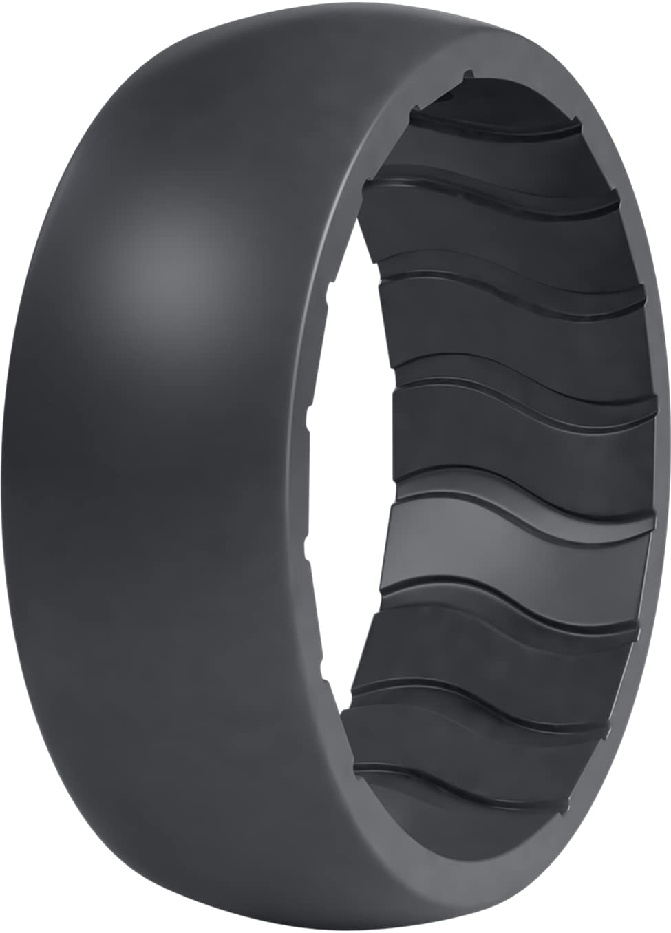 Breathable Silicone Wedding Rings for Men - Durable Rubber Ring Bands in Black, Blue & Camo - Perfect for Workout, Gym, Swimming & Outdoor Activities