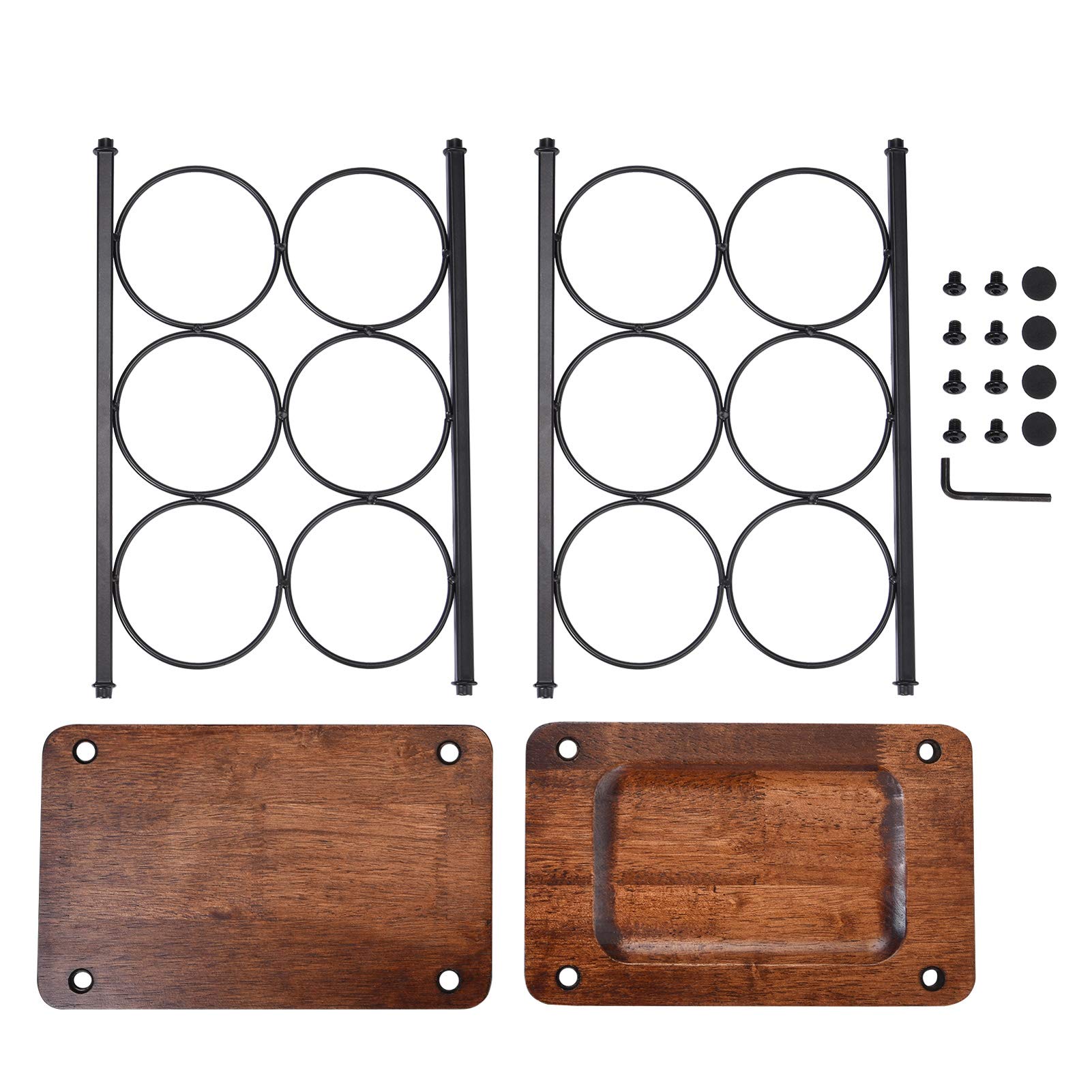 Premium Wooden Countertop Wine Rack - Holds 6 Bottles - Elegant Home & Kitchen Storage for Bar, Cellar, Cabinet, Pantry - Perfect for Entertaining & Wine Display