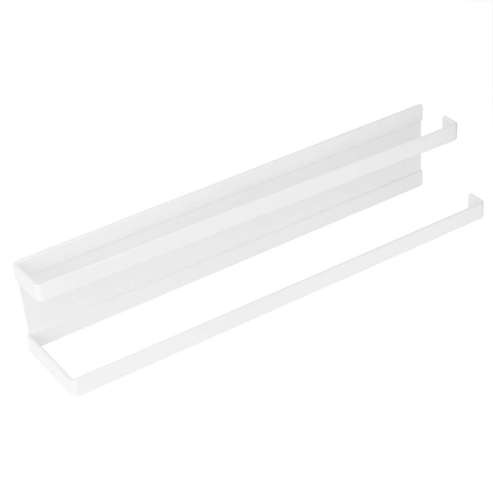 **Magnetic Double Bath Towel Bar - Wall Mounted Towel Holder Rack for Bathroom & Kitchen - White | Space-Saving & Rustproof Towel Rail for Modern Homes**    *(Use Case: Perfect for organizing towels in bathrooms, kitchens, or laundry rooms while saving space with strong magnetic closure.)*
