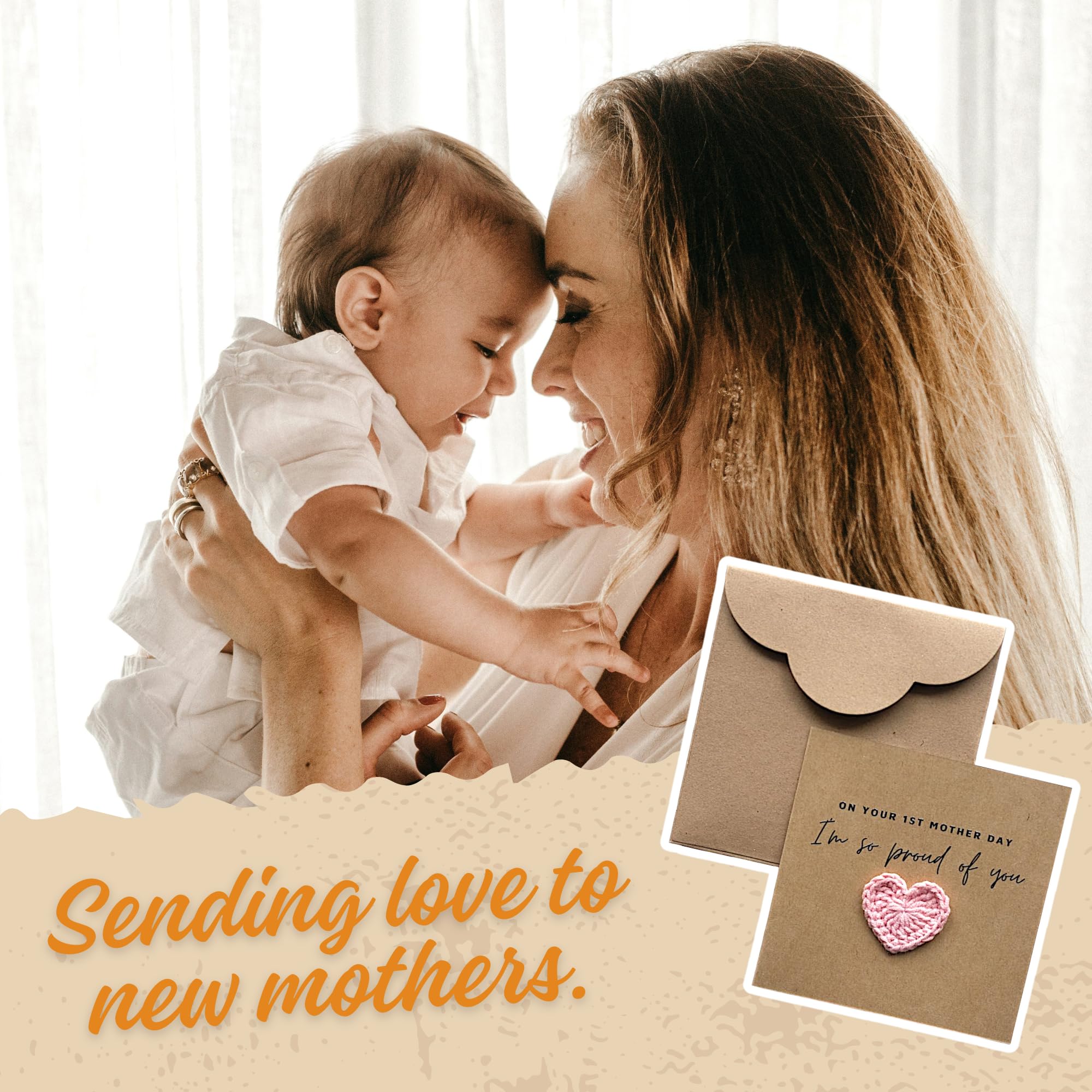 Happy First Mother's Day Card - Beautiful Greeting Cards for Mom, Daughter & Special Women | Perfect for Gifts, Keepsakes & Celebrations