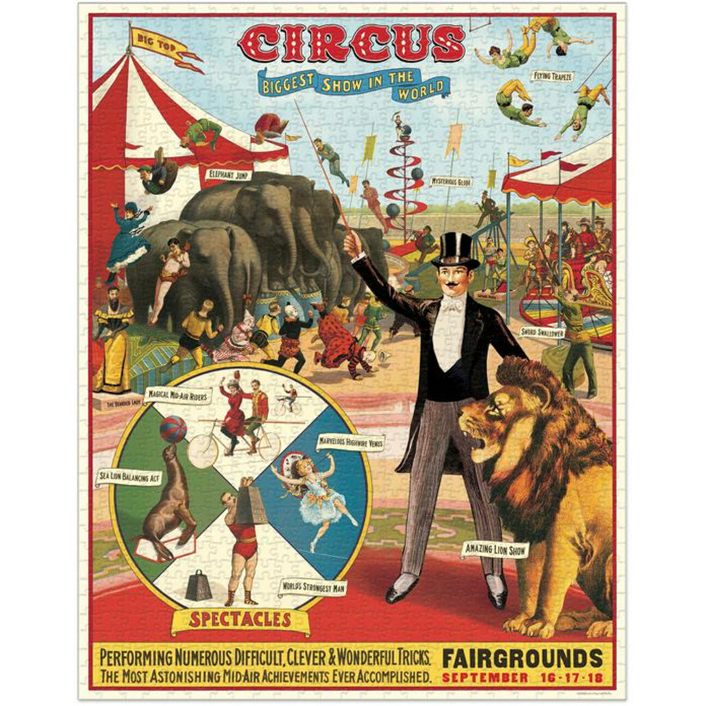 1000 Piece Circus Tent Jigsaw Puzzle for Adults – Fun & Challenging Family Game Night Activity