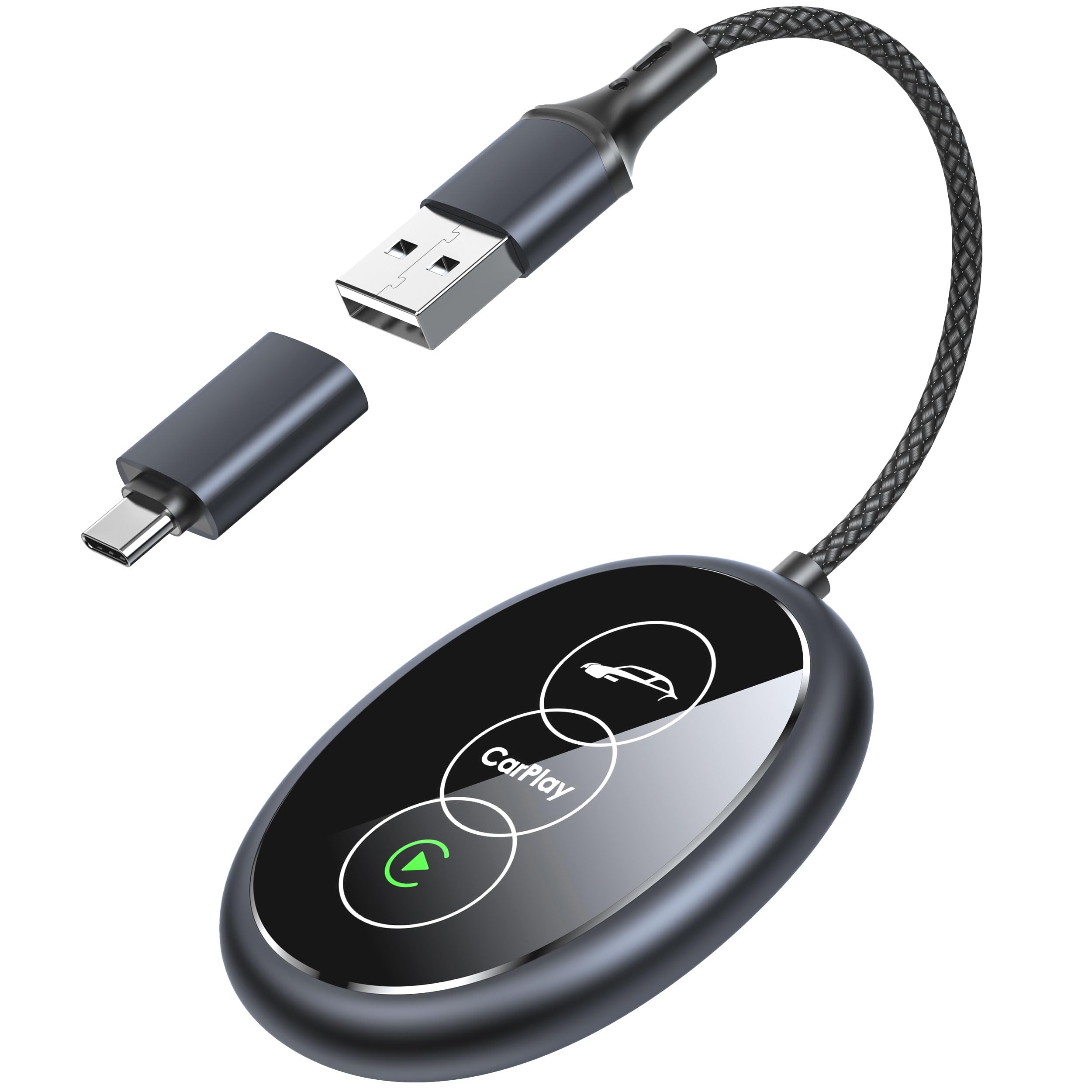 2025 Upgraded Wireless CarPlay Adapter for iPhone - Convert Wired to Wireless, Plug & Play Mini CarPlay Dongle with Built-in Apple CarPlay - Compatible with iPhone iOS 10+ & Cars 2016+ Models - Perfect for Commuting, Road Trips & Hands-Free Driving