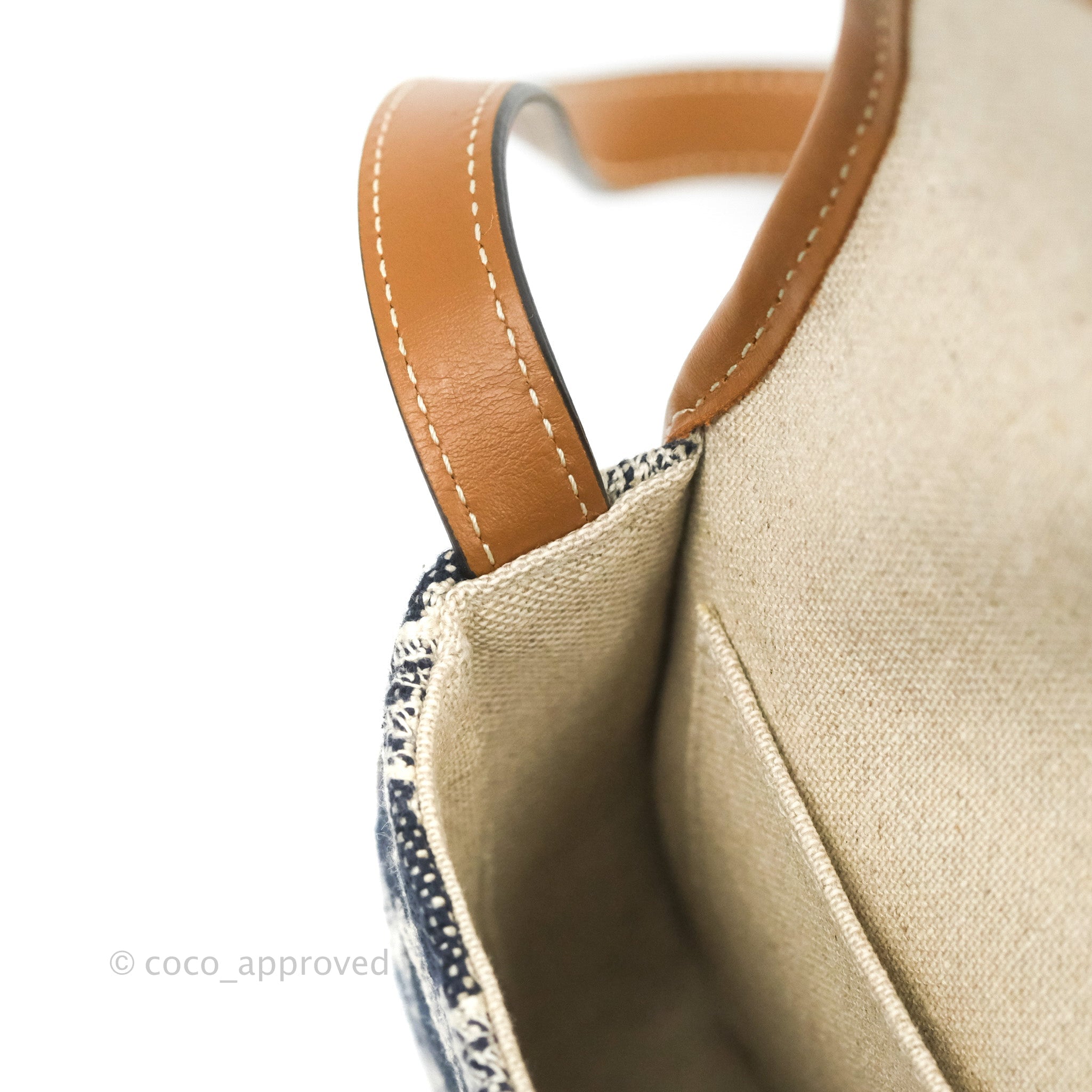 Celine Mini Besace Navy Textile Crossbody Bag with Triomphe Embroidery Calfskin Leather - Perfect for Everyday Use, Travel & Fashion Accessories