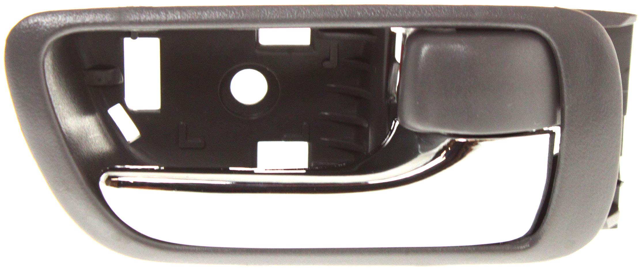 Evan Fischer Interior Door Handle Replacement for 2002-2006 Toyota Camry - Gray Bezel with Chrome Lever & Lock Button (Set of 2) | Front Door Panel Upgrade for Enhanced Comfort & Security