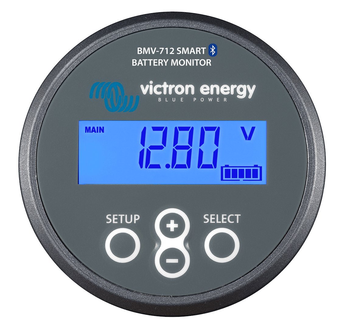 Victron Energy BMV-712 Smart Battery Monitor with Bluetooth - Accurate Voltage, Current & Power Tracking for RVs, Boats & Solar Systems - Grey