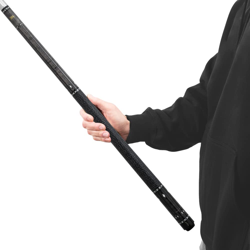 Premium Griffin GR32 Pool Cue - Grey Stained Maple Shaft with White Diamond Inlays | Professional Billiards Stick for Pool Halls & Home Game Rooms