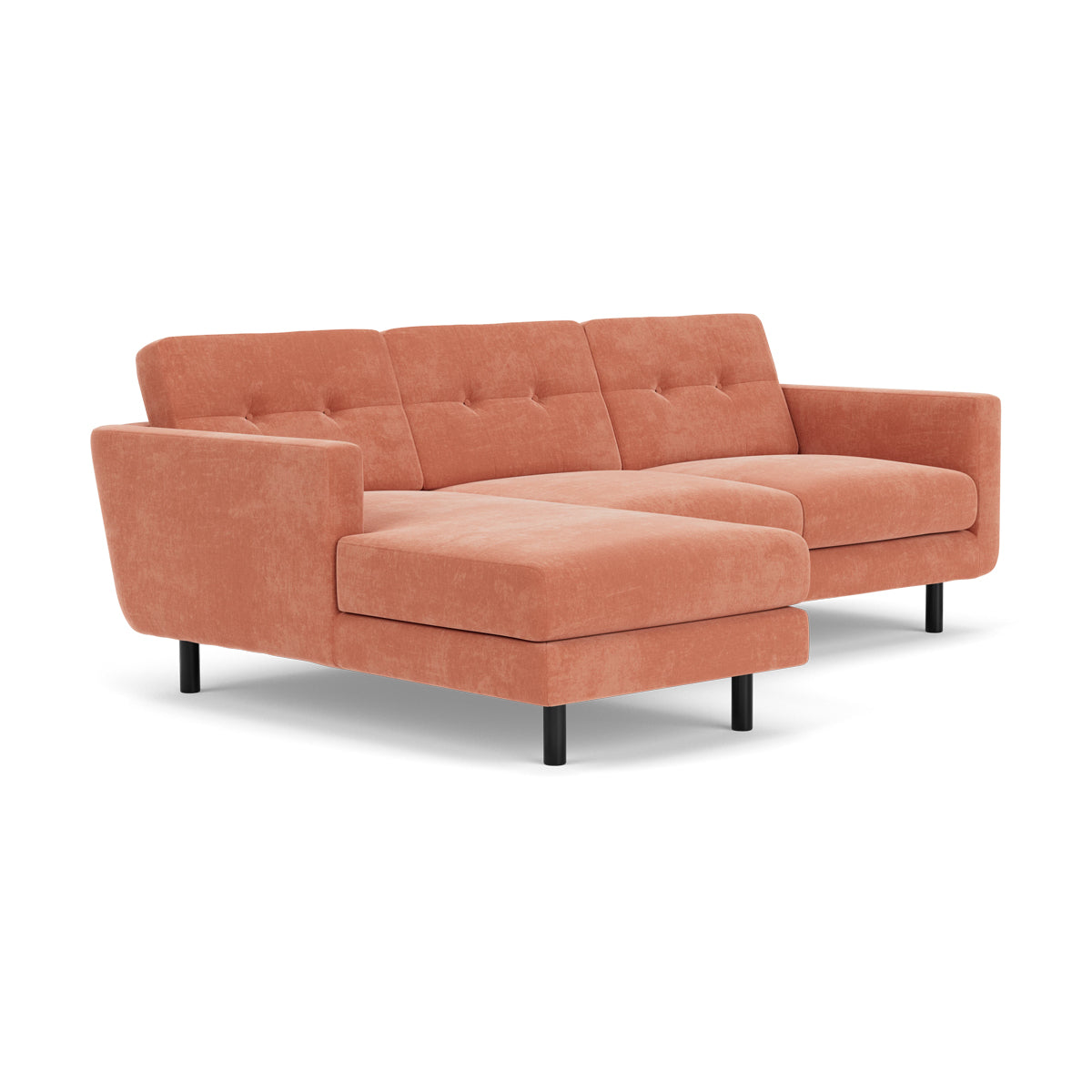 Conrad Fabric Left Chaise Sofa - Modern L-Shaped Sectional Couch with Reversible Chaise Lounge for Living Room, Apartment & Home Theater Comfortable Seating