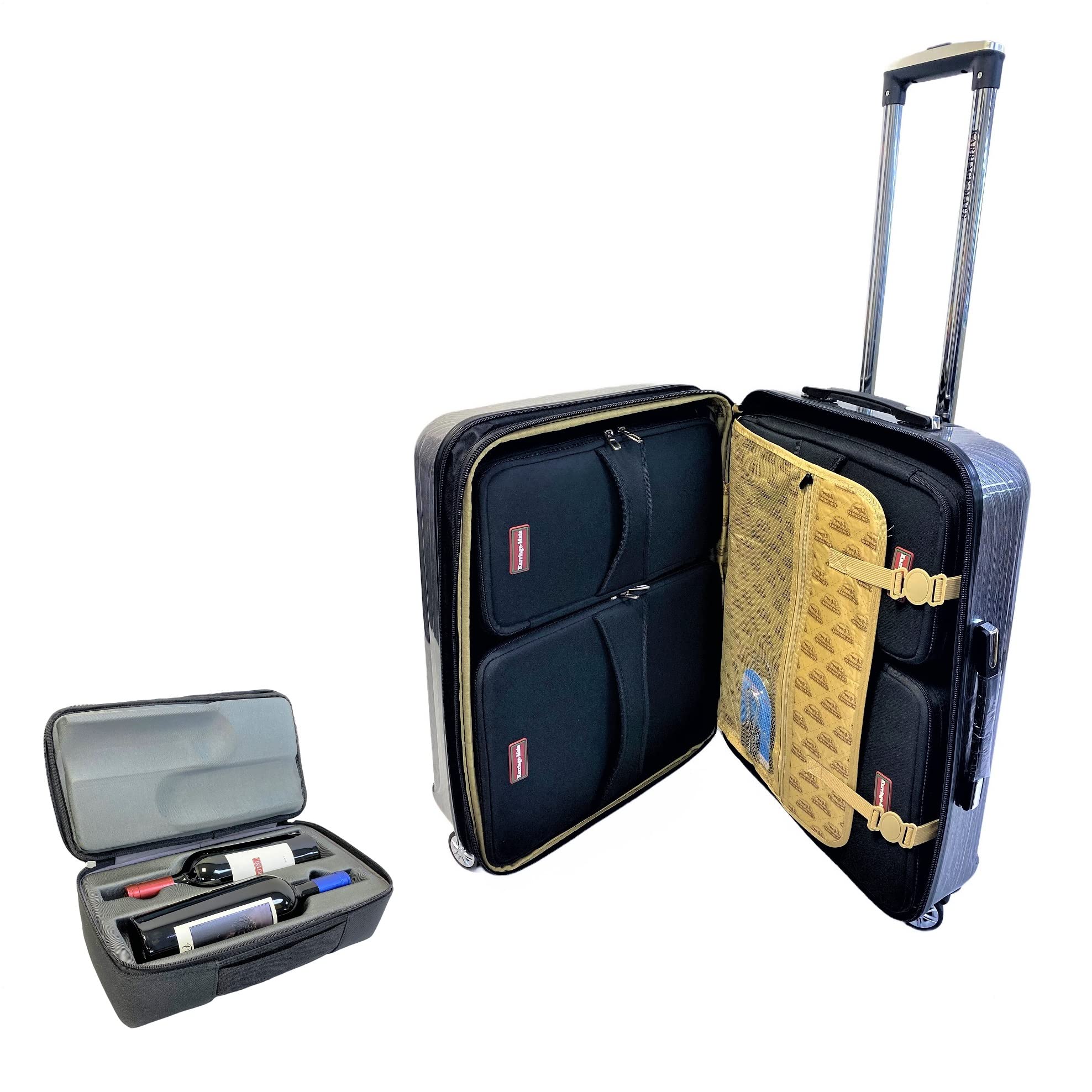 Premium Spinner Wheel Wine Luggage with TSA Lock & Expandable Storage - Silver | Perfect for Air Travel, Wine Tours & Gift Transport
