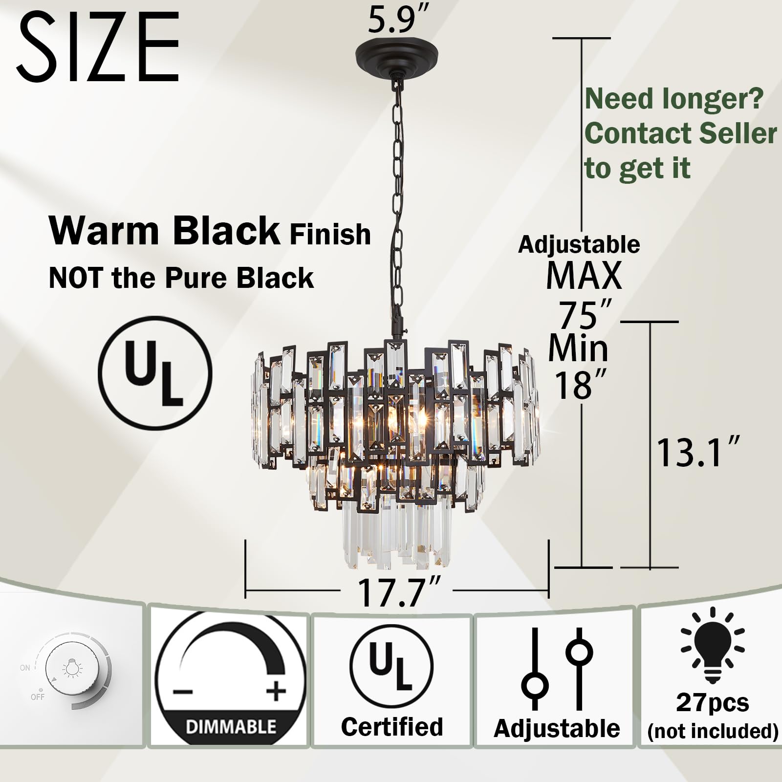 Modern Crystal Chandelier Lighting Fixture - Small Geometric Raindrop Pendant Light for Dining Room, Bedroom, Foyer & Entryway | Elegant Ceiling Decor for Home, Wedding & Luxury Spaces