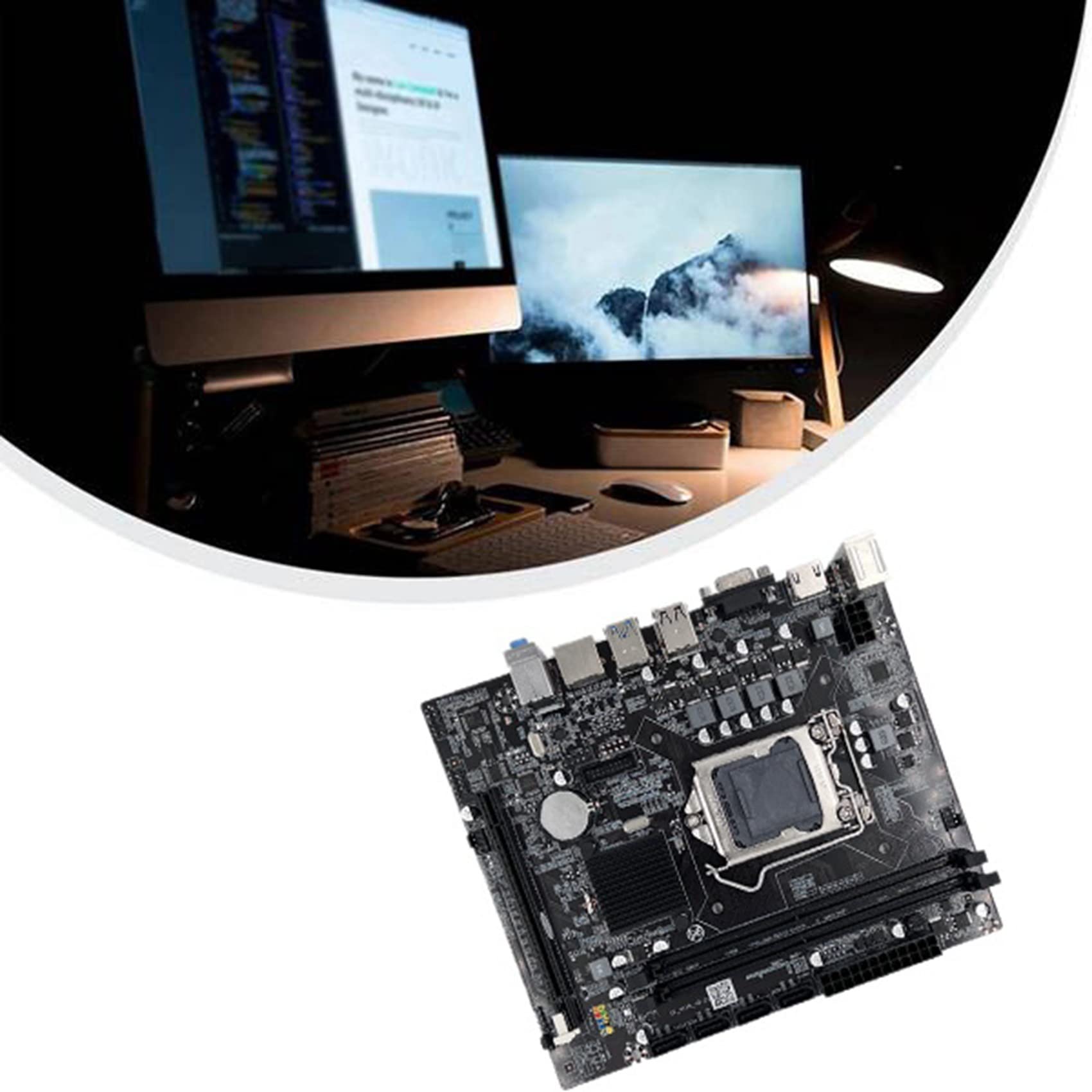 Koanhinn H110 Computer Motherboard - LGA1151 Socket for Intel Celeron G3900/G3930 CPUs | Includes G3930 Processor, 4GB DDR4 2133MHz RAM & Switch Cable | Perfect for Budget Gaming PCs, Home Office Workstations & DIY Computer Builds