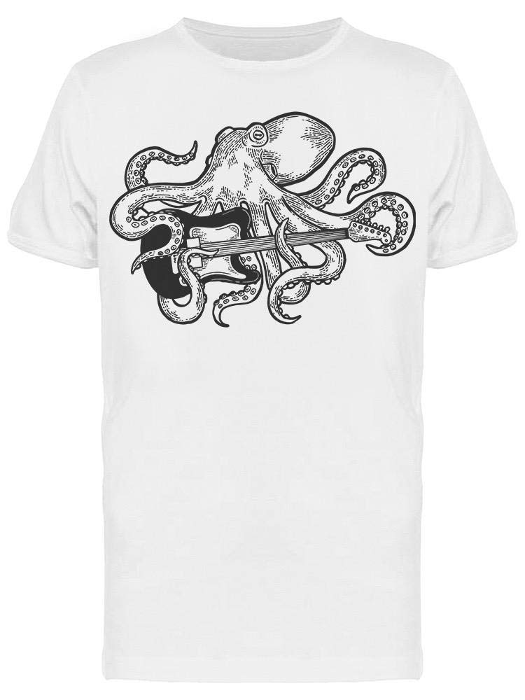 Octopus Playing Electric Guitar T-Shirt for Men - Cool Graphic Tee for Casual Wear, Concerts & Music Lovers