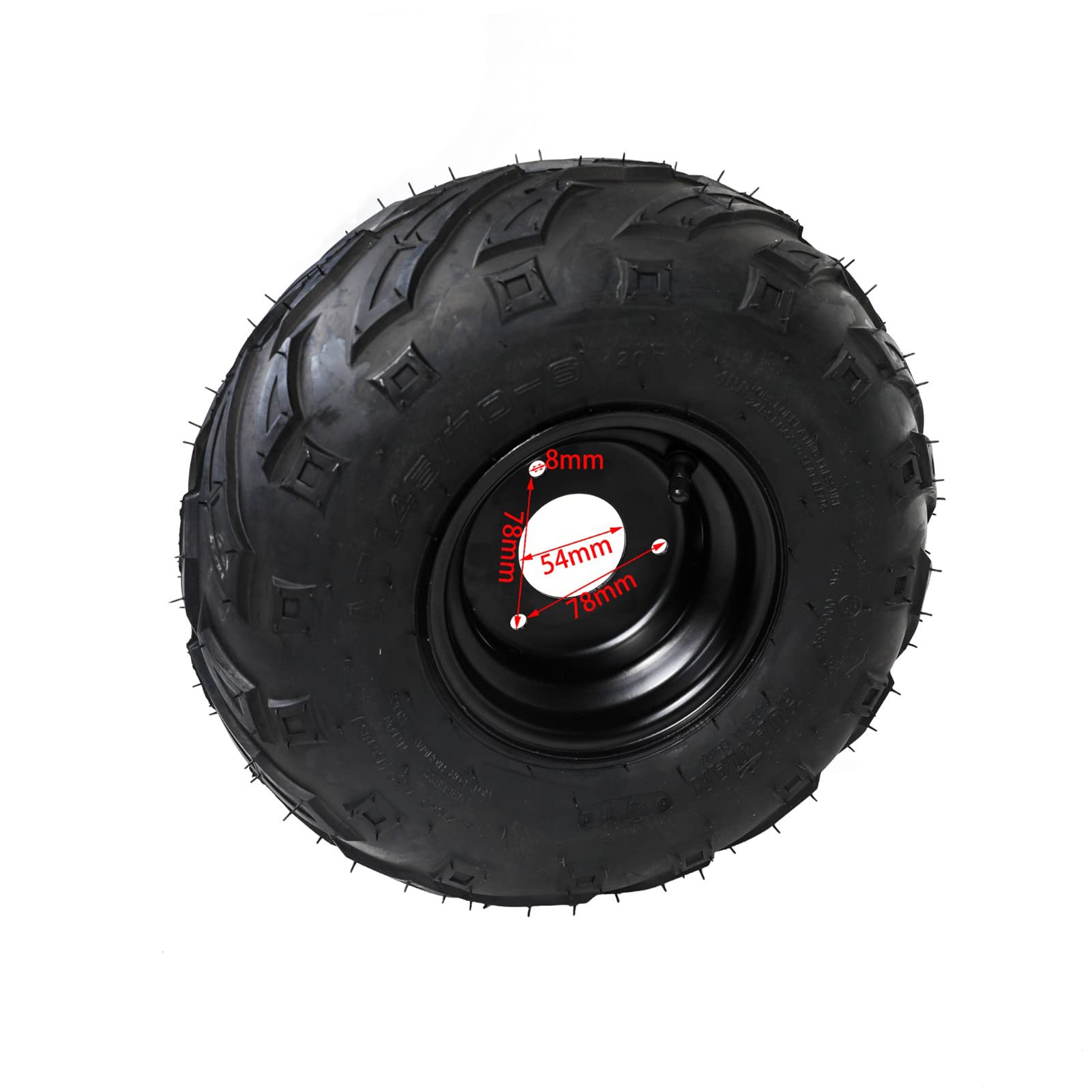 145/70-6 ATV Lawn Tires & Wheel Rim Assembly - Heavy Duty Mini Buggy & Mower Bike Tires (2 Pack) - Perfect for Off-Road, Yard Work & Small Utility Vehicles
