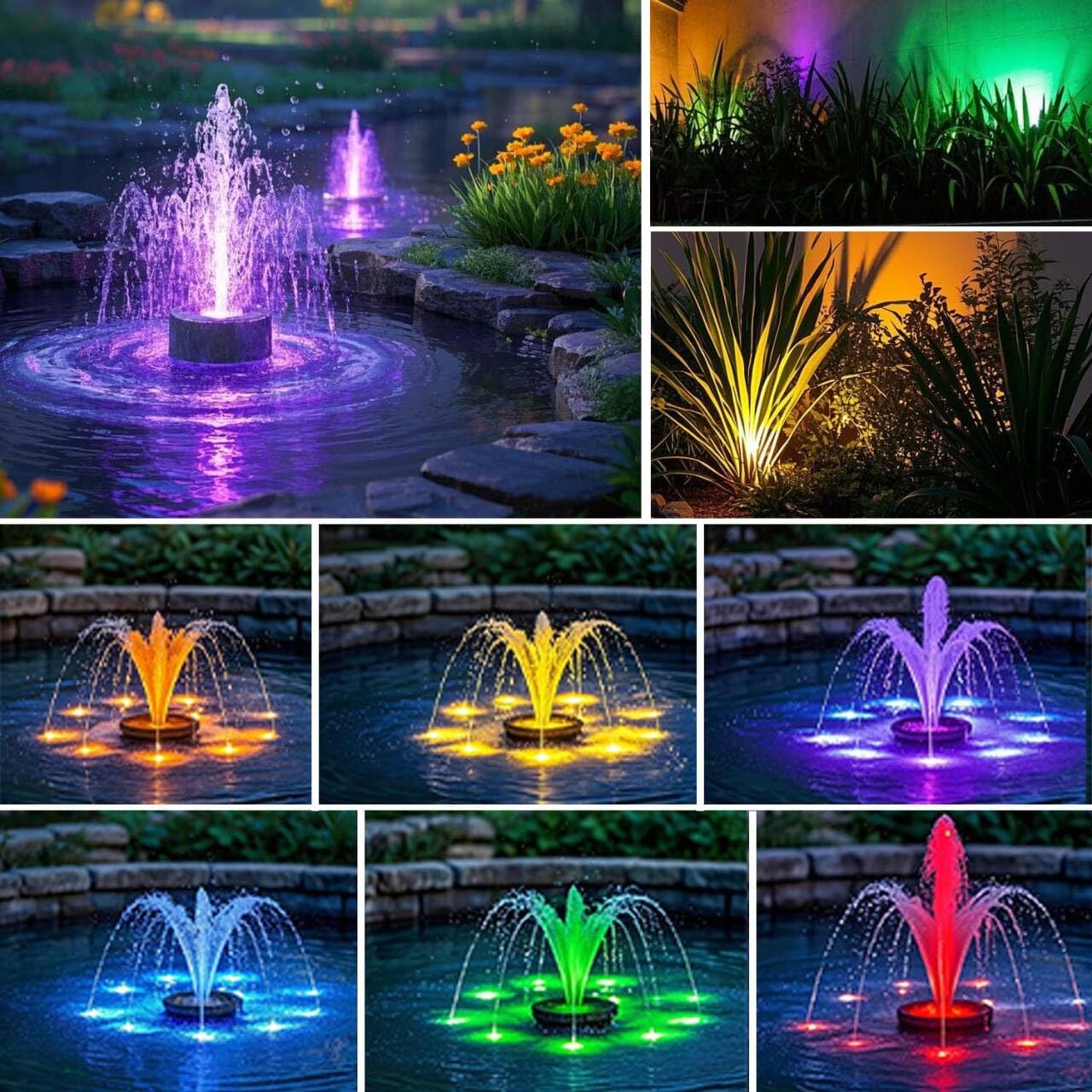 Waterproof LED Pond Lights - Dimmable Outdoor Spotlights for Garden & Fountain