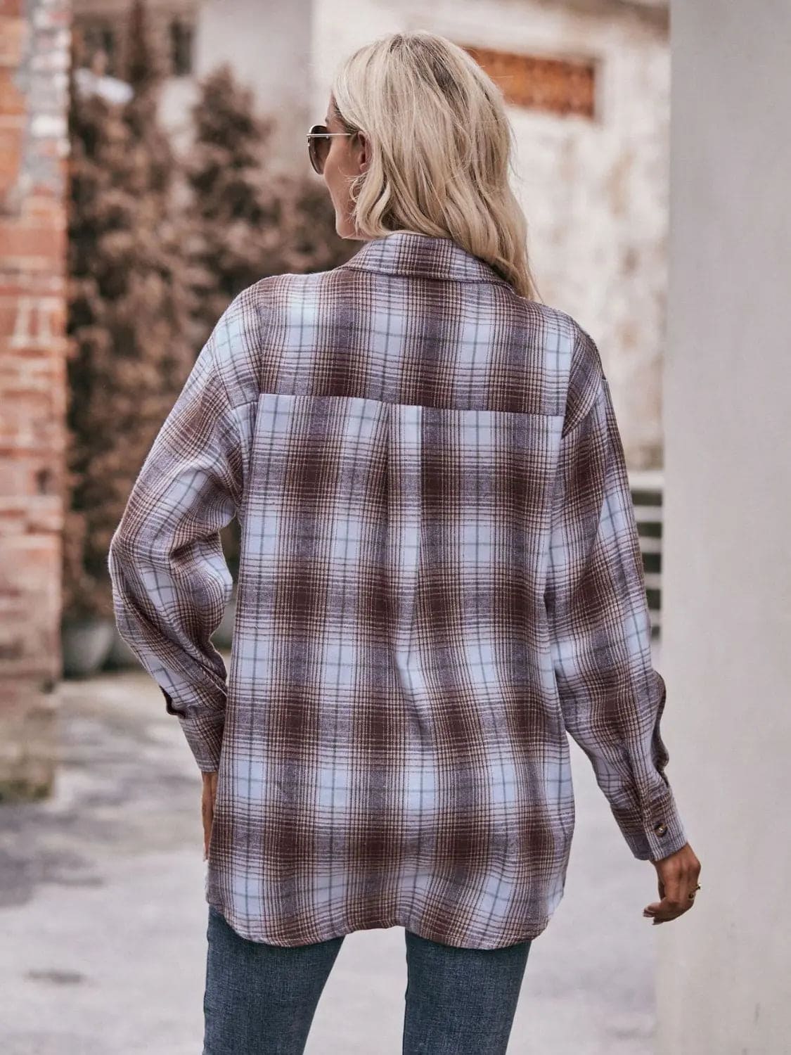 Stylish Plaid Dropped Shoulder Longline Shirt for Men & Women | Casual Oversized Flannel Shirt | Perfect for Fall Layering, Streetwear Outfits and Cozy Loungewear