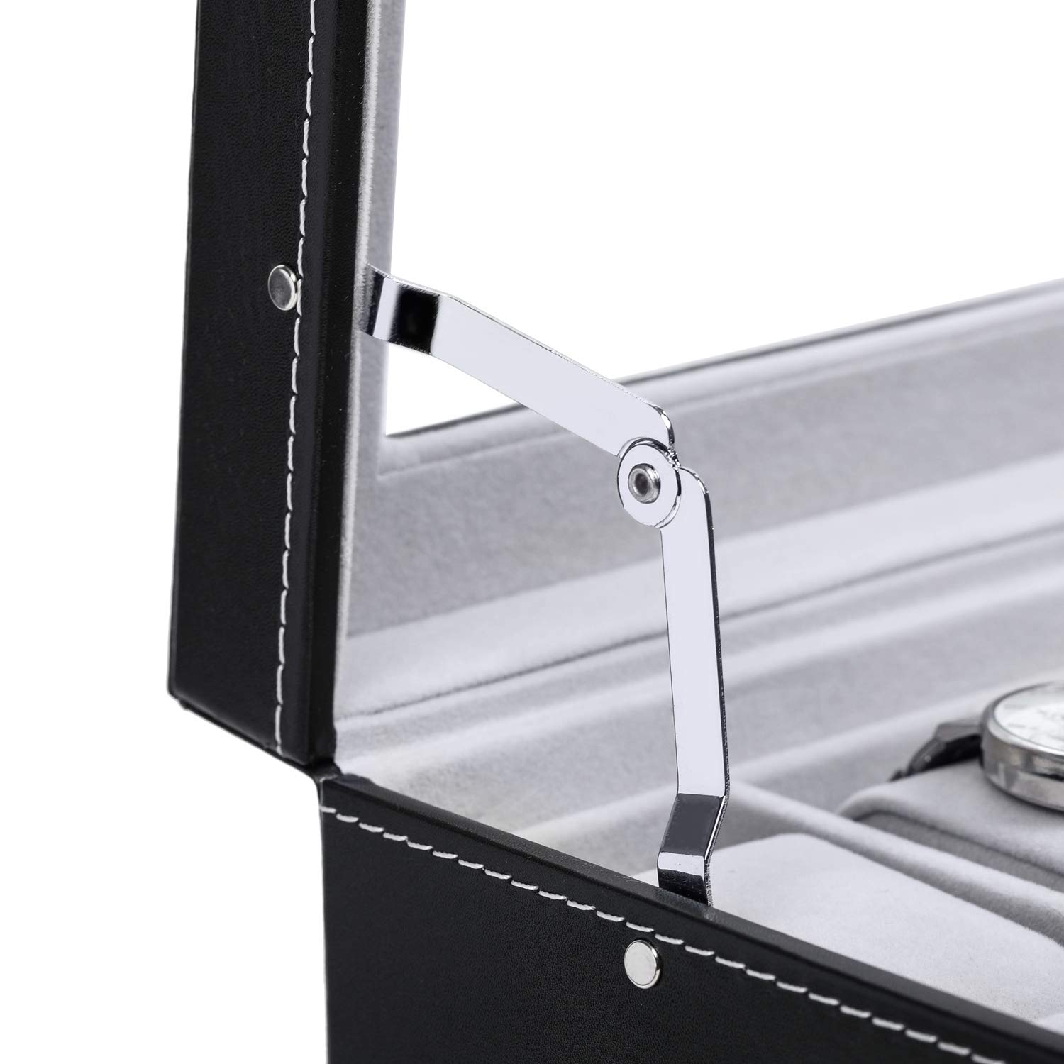 Premium 20-Slot Watch Box for Men - PU Leather Watch Display Case with Large Glass Top - Luxury Watch & Jewelry Organizer - Perfect for Travel, Gifts & Home Storage