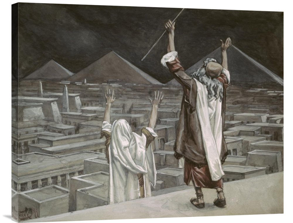 James Tissot Plague of Locusts Gallery Wrap Canvas Art Print - Museum Quality Giclee Reproduction - Biblical Wall Decor for Home, Office & Church