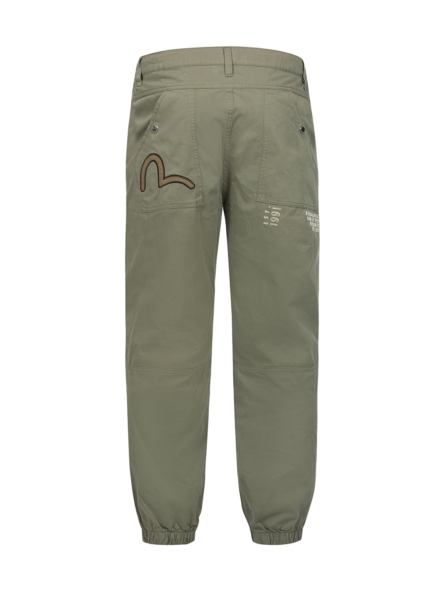 Seagull Appliqué Embroidery & Slogan Print Relaxed Fit Cargo Pants for Men - Comfortable Streetwear & Casual Outdoor Hiking Pants