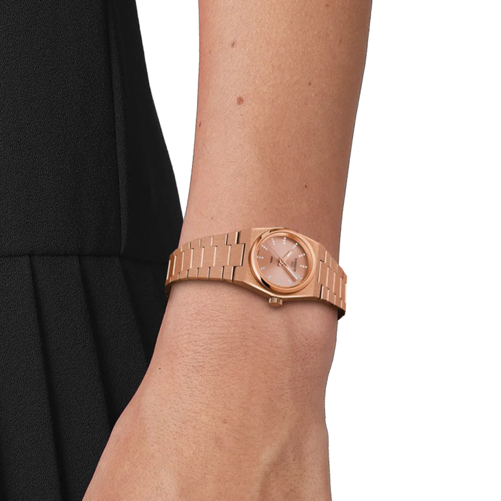 PRX Quartz Rose Gold PVD Coated 25mm Watch with Diamond Bracelet - Elegant Women's Dress Watch for Parties, Weddings & Special Occasions