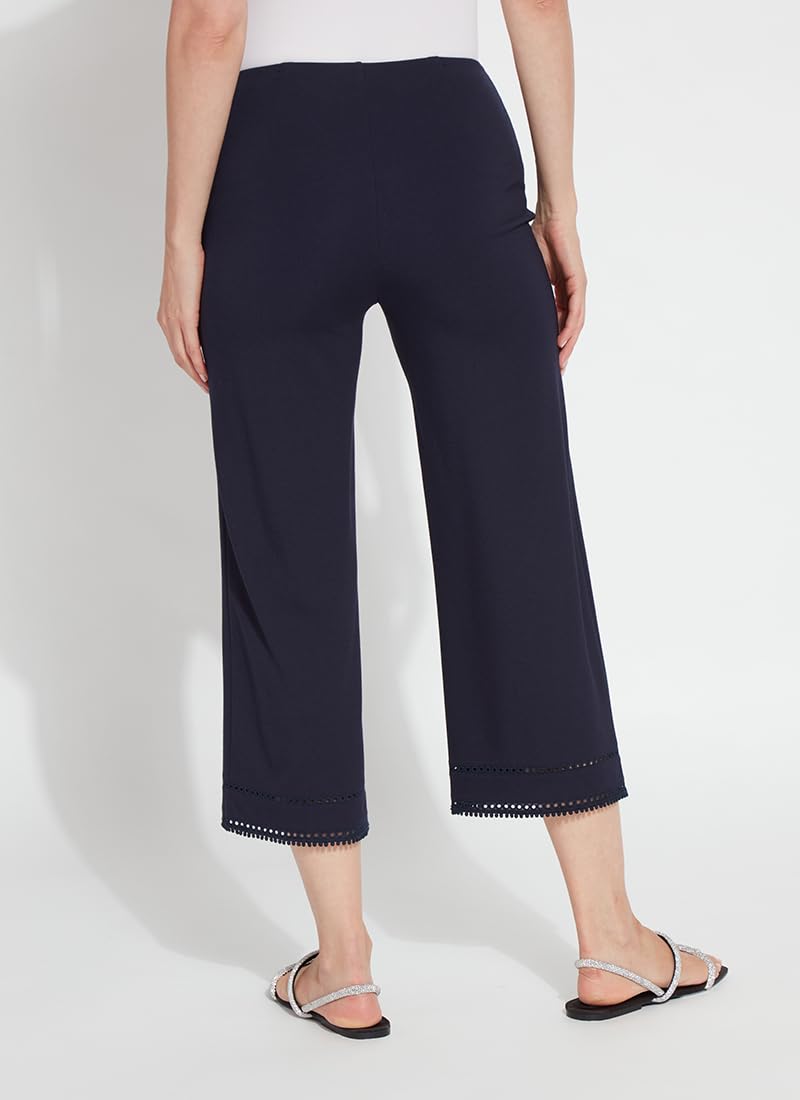 Lyssé Sienna Wide Leg Cropped Pants for Women - Soft Drapey Ponte Pants with Comfortable Fit | Perfect for Office Wear, Casual Outfits & Travel