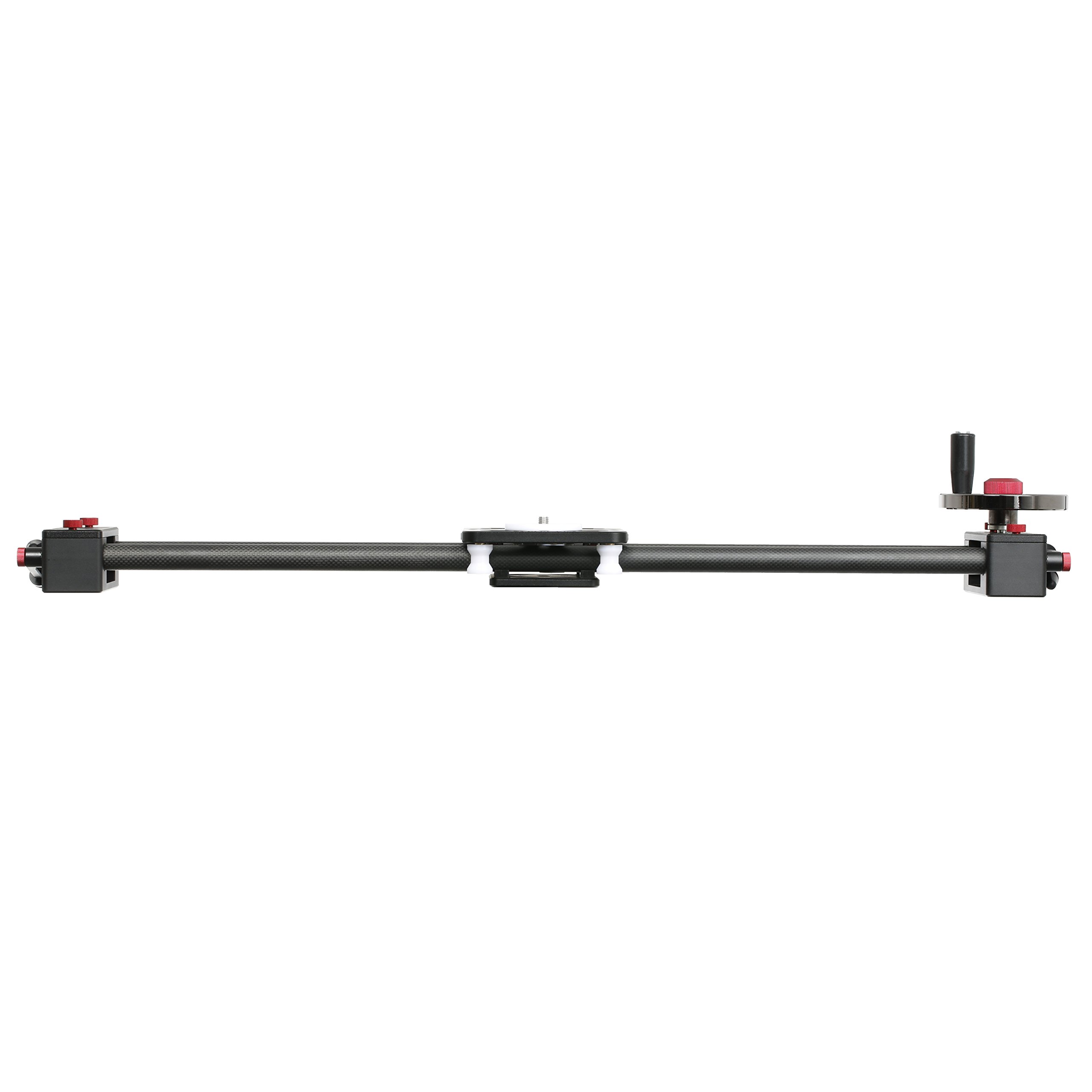 Movo/Sevenoak Expandable Carbon Fiber Sliding Track - Belt-Drive System with Weighted Flywheel Hand Control - Perfect for Home Gym, Physical Therapy & Fitness Training