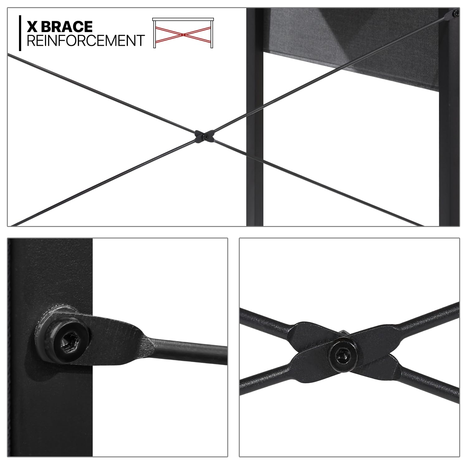 MoNiBloom 47 Inch Computer Desk - Simple Style Home Office Desk with Storage Bag, Gaming & Writing Workstation for Small Spaces - Black | Perfect for Home Office, Study Room & Gaming Setup