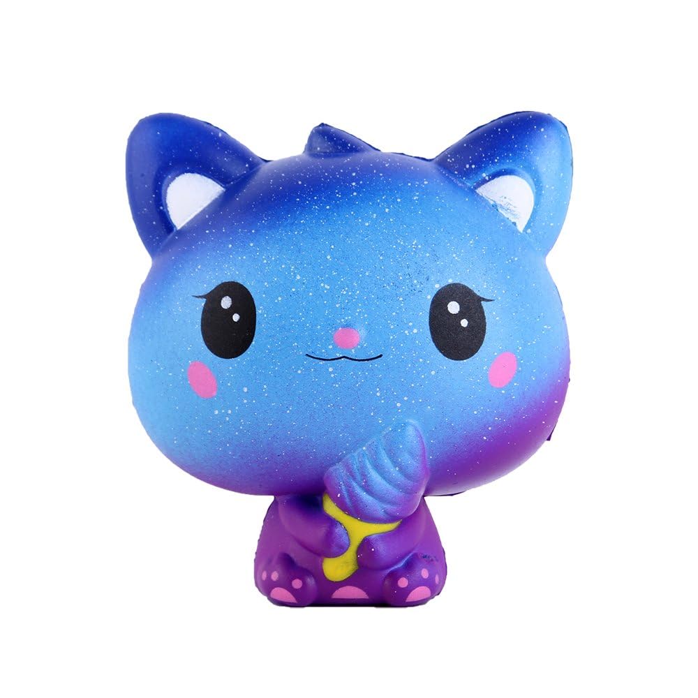 Anboor Cat Squishy Toy - Kawaii Ice Cream Galaxy for Stress Relief & Kids Play