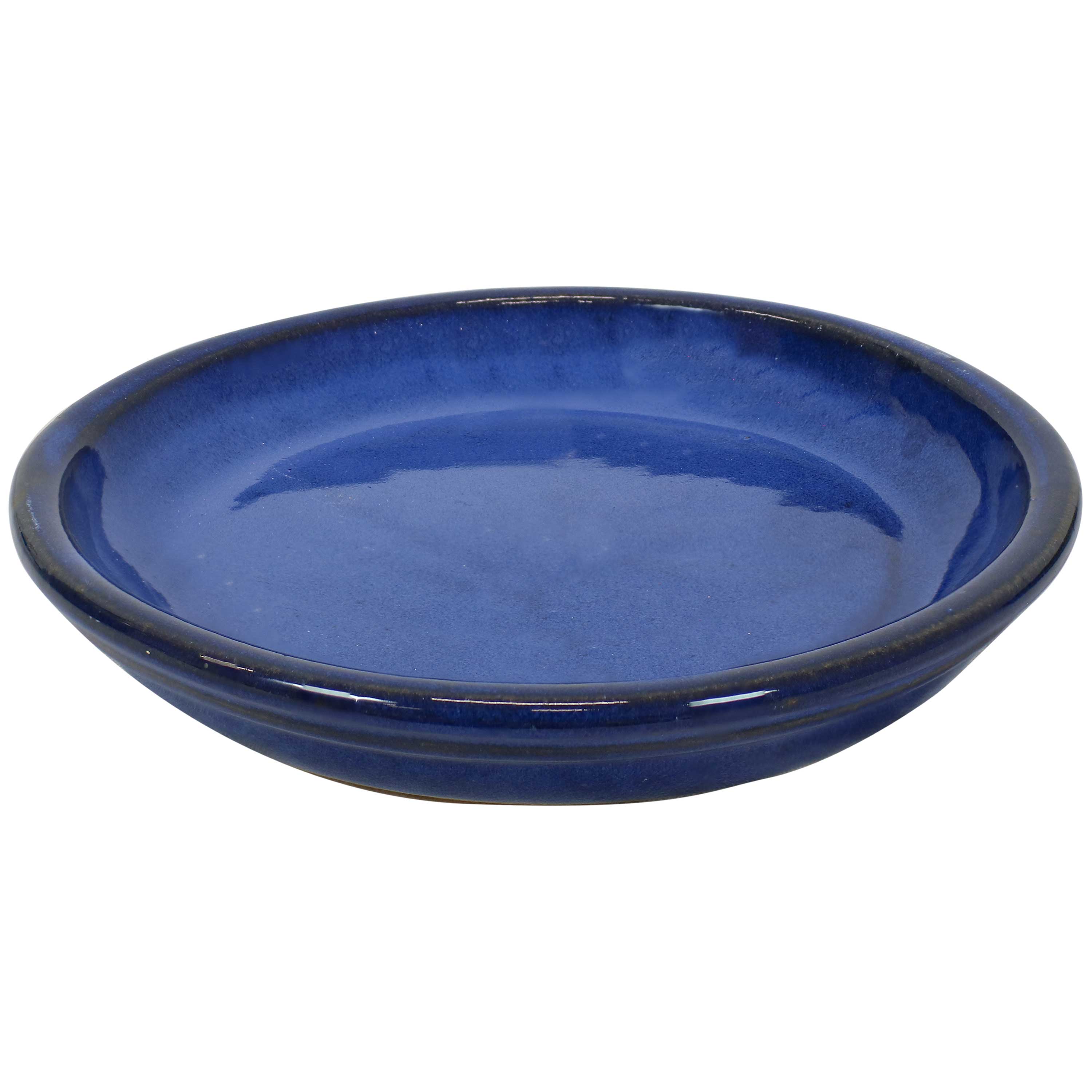 Sunnydaze 2-Pack Glazed Ceramic Plant Pots with Saucers - Indoor/Outdoor Decorative Flower Planters for Home, Garden, and Patio