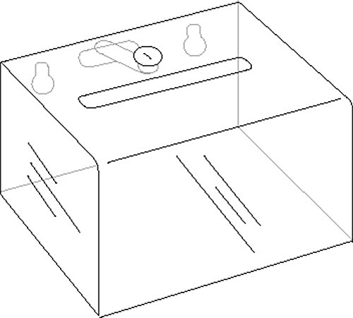 Clear Acrylic Locking Tip Box 5x3x3 Inches - Secure Money Collection Box with Slot - Pack of 2 for Restaurants, Retail Stores & Events - CBL-533