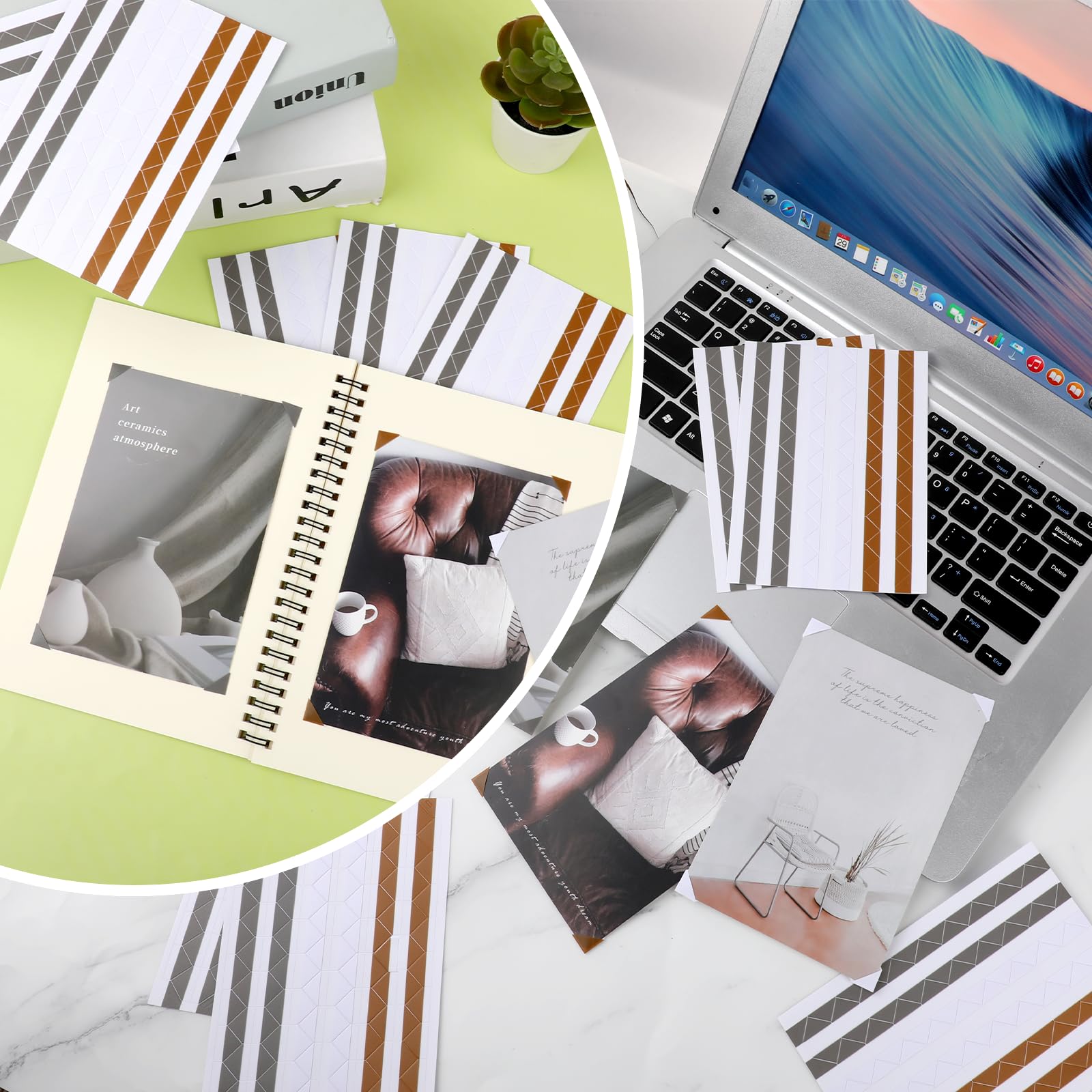 1020 Pieces Self-Adhesive Photo Corners Stickers - Acid-Free Scrapbook Mounting Corners for Photos, Pictures, Albums, Journals & DIY Crafts - Perfect for Scrapbooking, Card Making & Memory Preservation (10 Sheets)