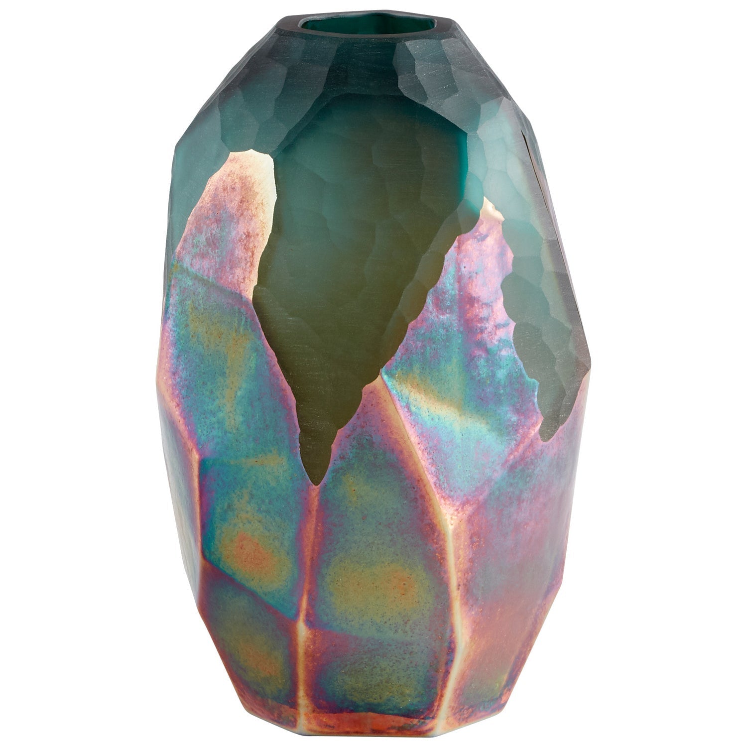 Cyan Design 11063 Roca Verde Vase - Small Green & Gold Ceramic Vase for Home Decor, Wedding Centerpiece, Tabletop Display