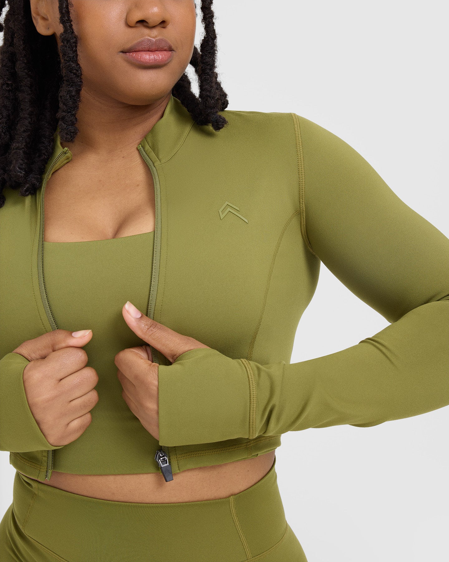 Timeless Olive Green Crop Jacket for Women - Lightweight Spring & Fall Outerwear | Perfect for Casual Outings, Date Nights & Travel