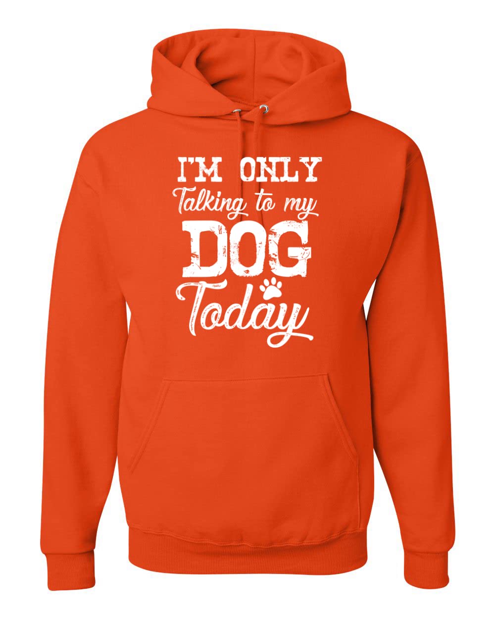 Wild Bobby 'I'm Only Talking to My Dog Today' Funny Dog Lover Unisex Graphic Hoodie Sweatshirt | Cute Casual Outfit for Dog Owners, Pet Lovers & Animal Enthusiasts