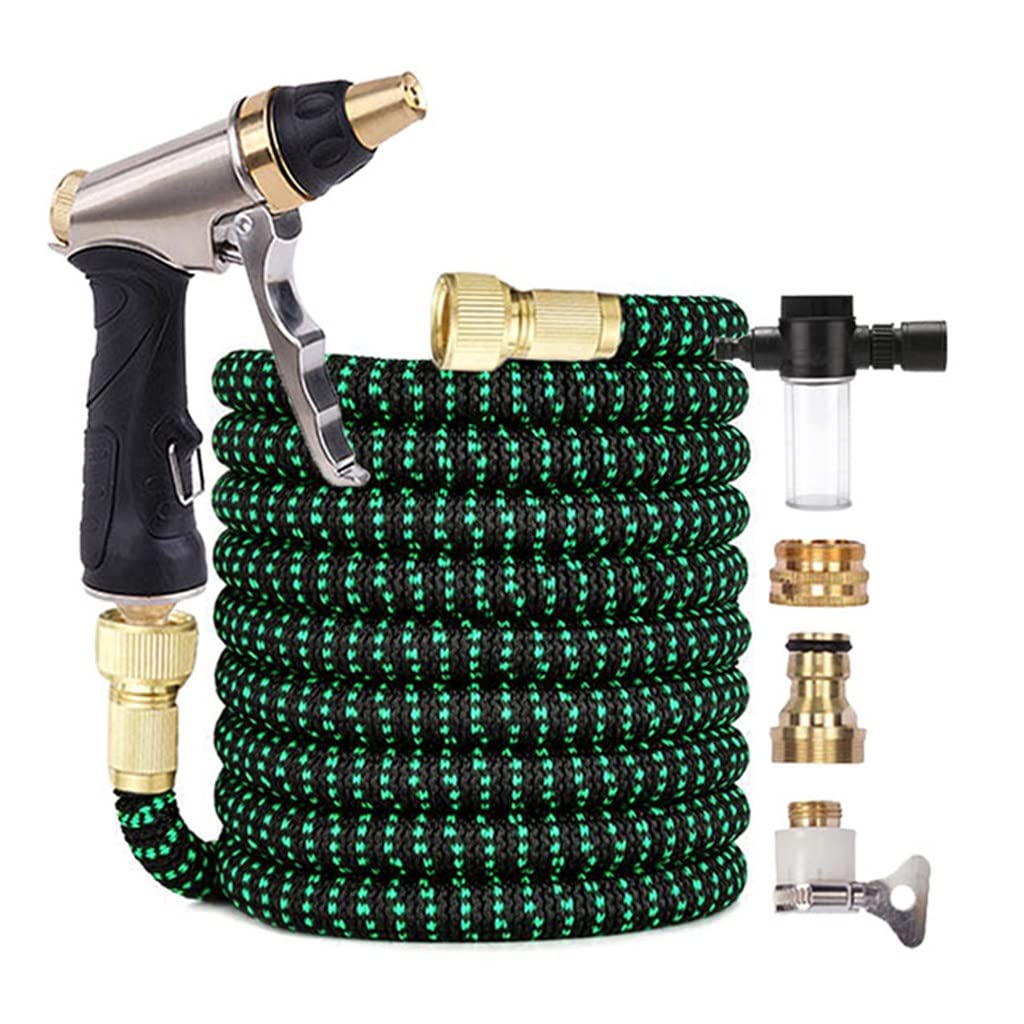 High Pressure Expandable Garden Hose with Retractable Hose Set - 75ft Water Pipe for Car Washing, Lawn Irrigation & Outdoor Cleaning (Color: A) - Durable & Lightweight for Easy Storage & Use