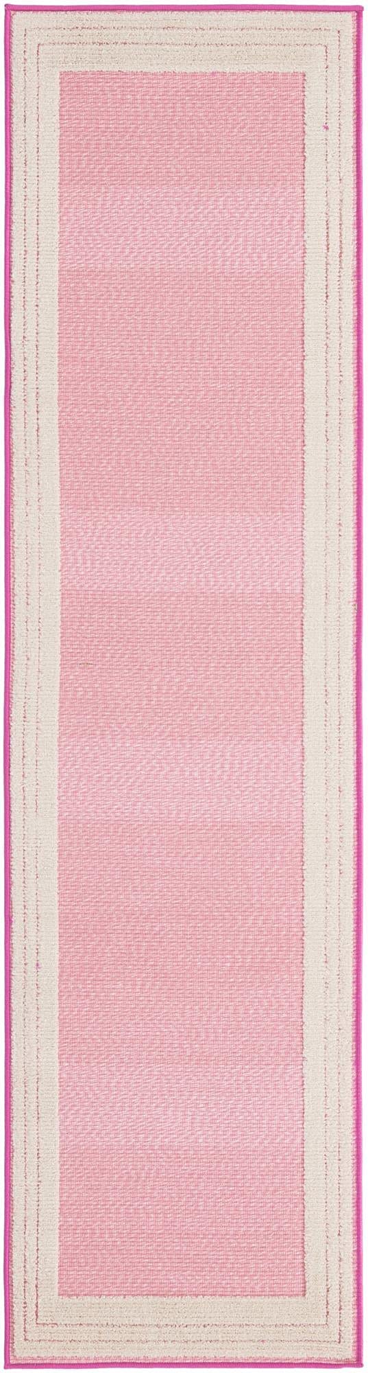 Aruba Outdoor Collection 8 Ft Runner Pink Low-Pile Rug - Waterproof & Durable for Patio, Deck, Poolside - Perfect for Hallways & Entryways - Rugs.com