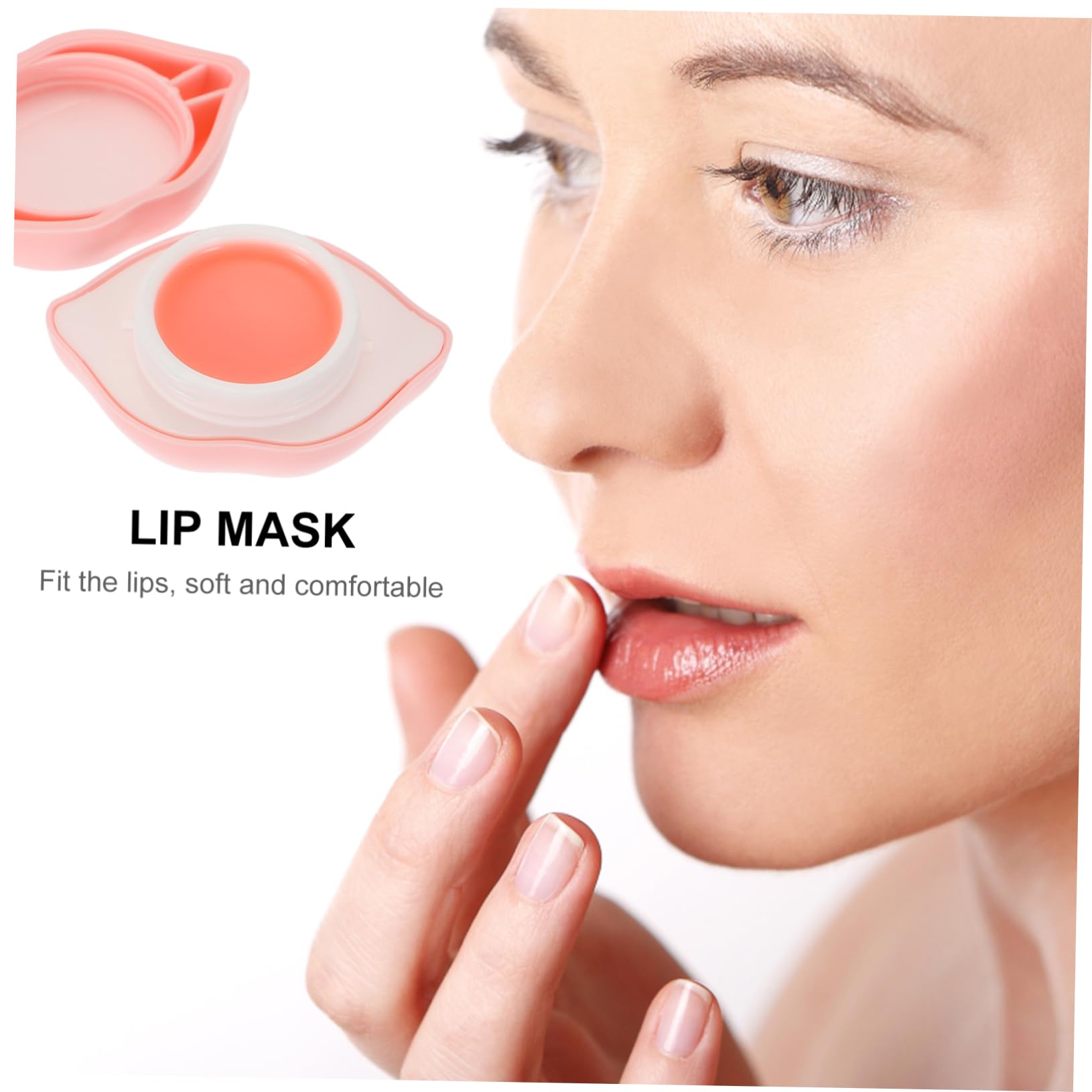 IPetboom 2-Pack Overnight Lip Gel Mask - Hydrating Lip Treatment for Dry & Chapped Lips, Portable Travel-Size Lip Moisturizer with Exfoliating Plaster - Pink Plastic Bottles | Perfect for Night Care, Travel & Daily Lip Therapy