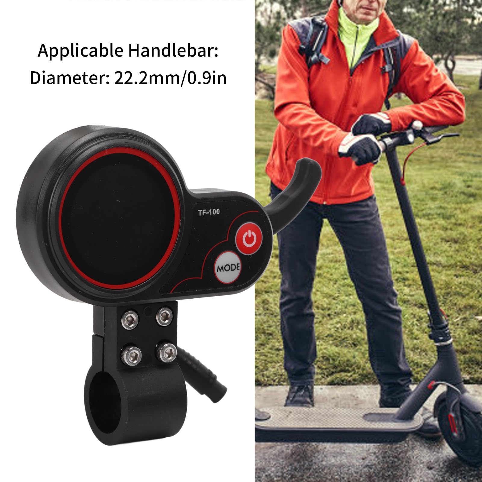 48V TF-100 Display 6 Pin Thumb Throttle for M4 Electric Scooter Controller - Compatible with Electric Scooters, E-Bikes & Mobility Scooters - Perfect for Commuting, Urban Travel & Outdoor Adventures