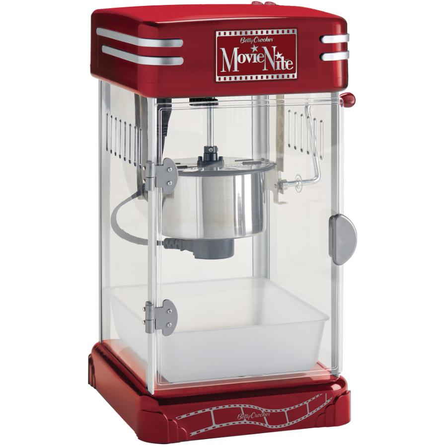 BETTY CROCKER BC2975 Kettle Popcorn Maker - Certified Refurbished with Home Essentials Warranty | Perfect for Movie Nights & Family Snack Time