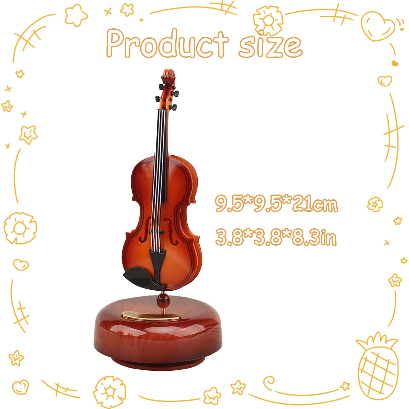 Classical Violin Music Box - Mini Replica Instrument Gift for Home & Office Decor, Perfect for Music Lovers & Classical Enthusiasts | Great for Birthday, Wedding, Anniversary Gifts & Room Decoration