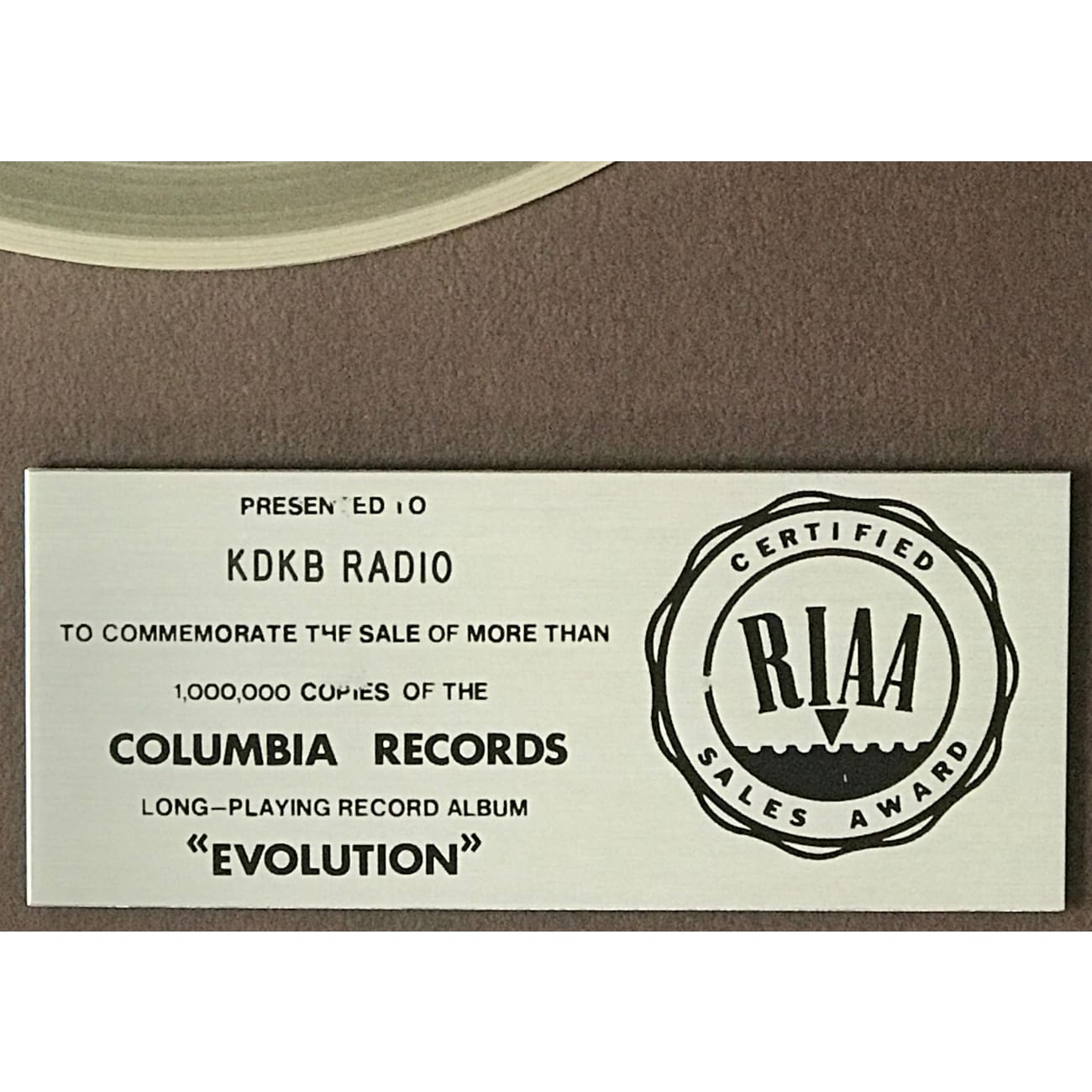 Journey Evolution RIAA Platinum Album Award - Certified Music Achievement for Collectors & Fans - Perfect for Display in Home, Office, or Music Studio