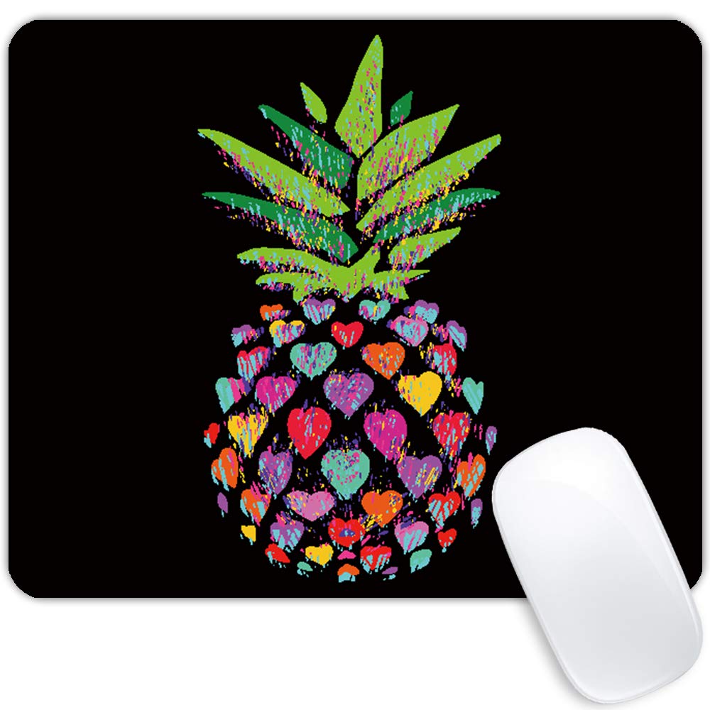 Non-Slip Pineapple Mouse Pad with Rubber Base - Cute Computer & Laptop Desk Accessory for Office, Gaming & Home Use (1 Piece, Yellow Pineapple Design)